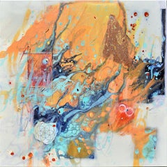 Heart of Compassion - Abstract art - 20 x 20 IN, Painting, Acrylic on Canvas