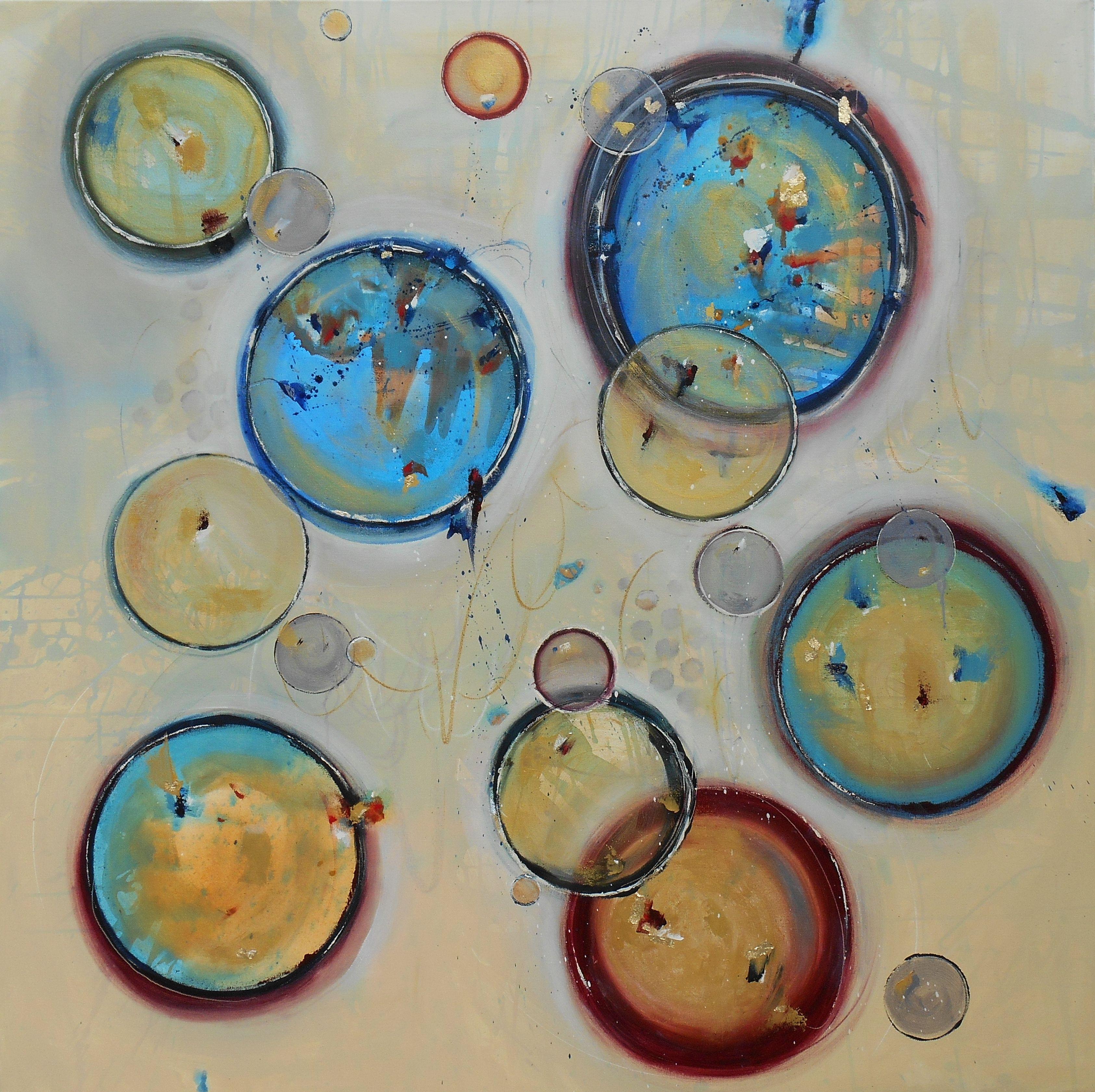 Cynthia  Ligeros Abstract Painting – Higher than The Soul Can Hope, Gemälde, Öl auf Leinwand