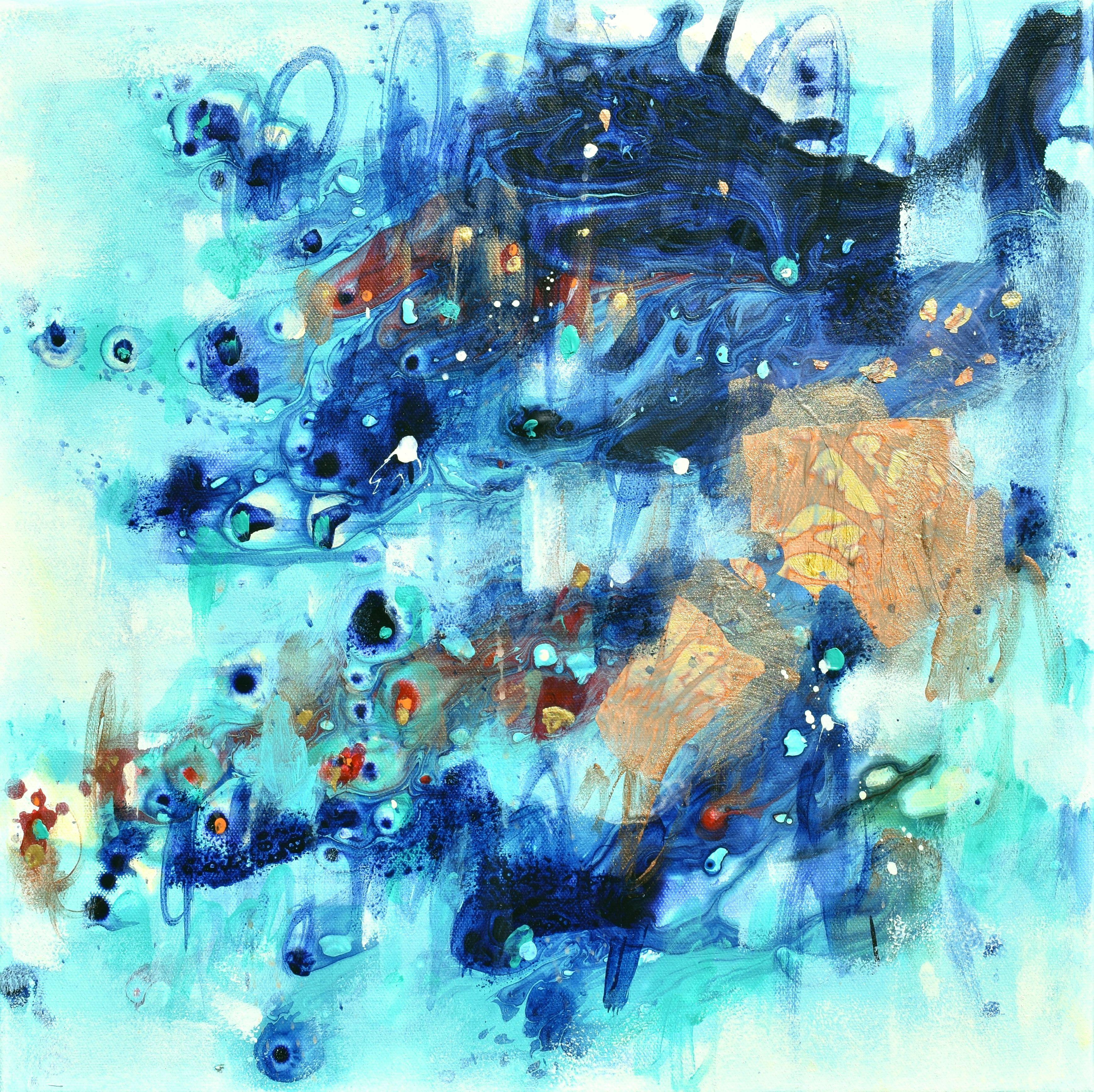 Abstract Painting di Cynthia  Ligeros - Liberazione, Pittura, Acrilico su tela