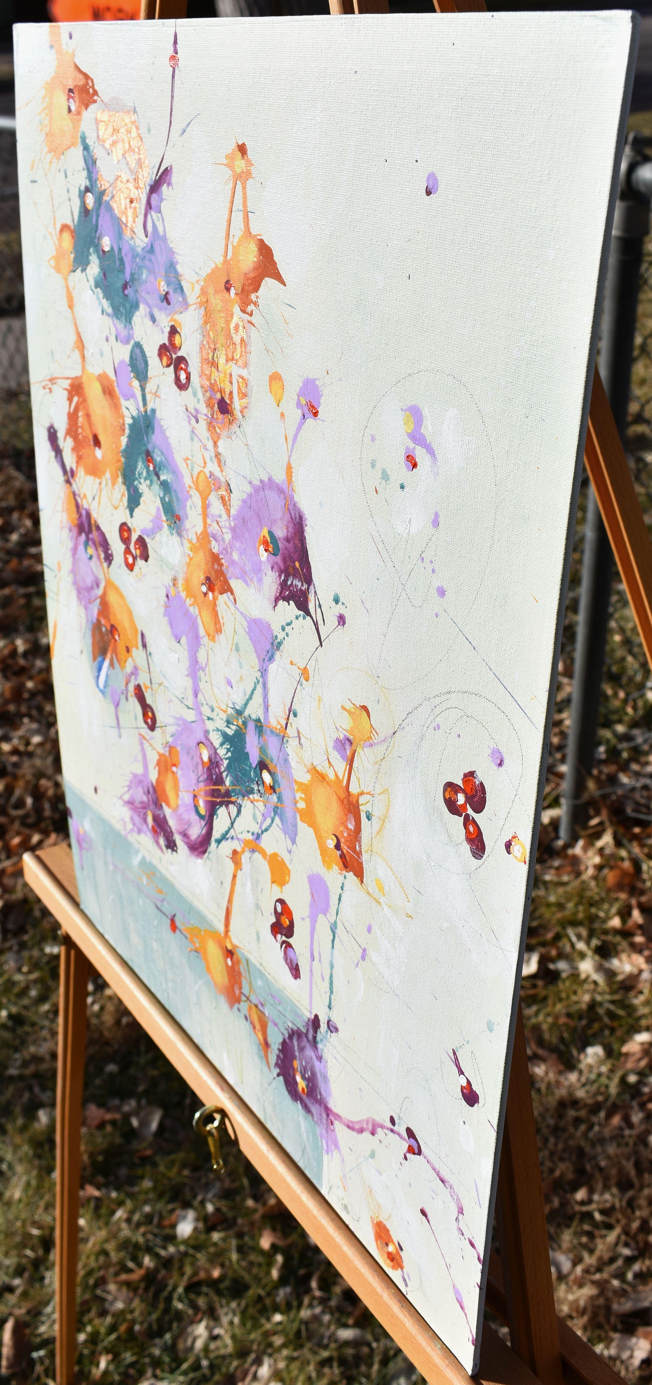 Love Beyond Reason, Gemälde, Acryl auf MDF-Tafel – Painting von Cynthia  Ligeros