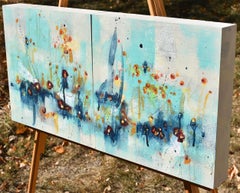 Canzone dei girasoli, Sogni d'estate, Pittura, Acrilico su pannello di Wood