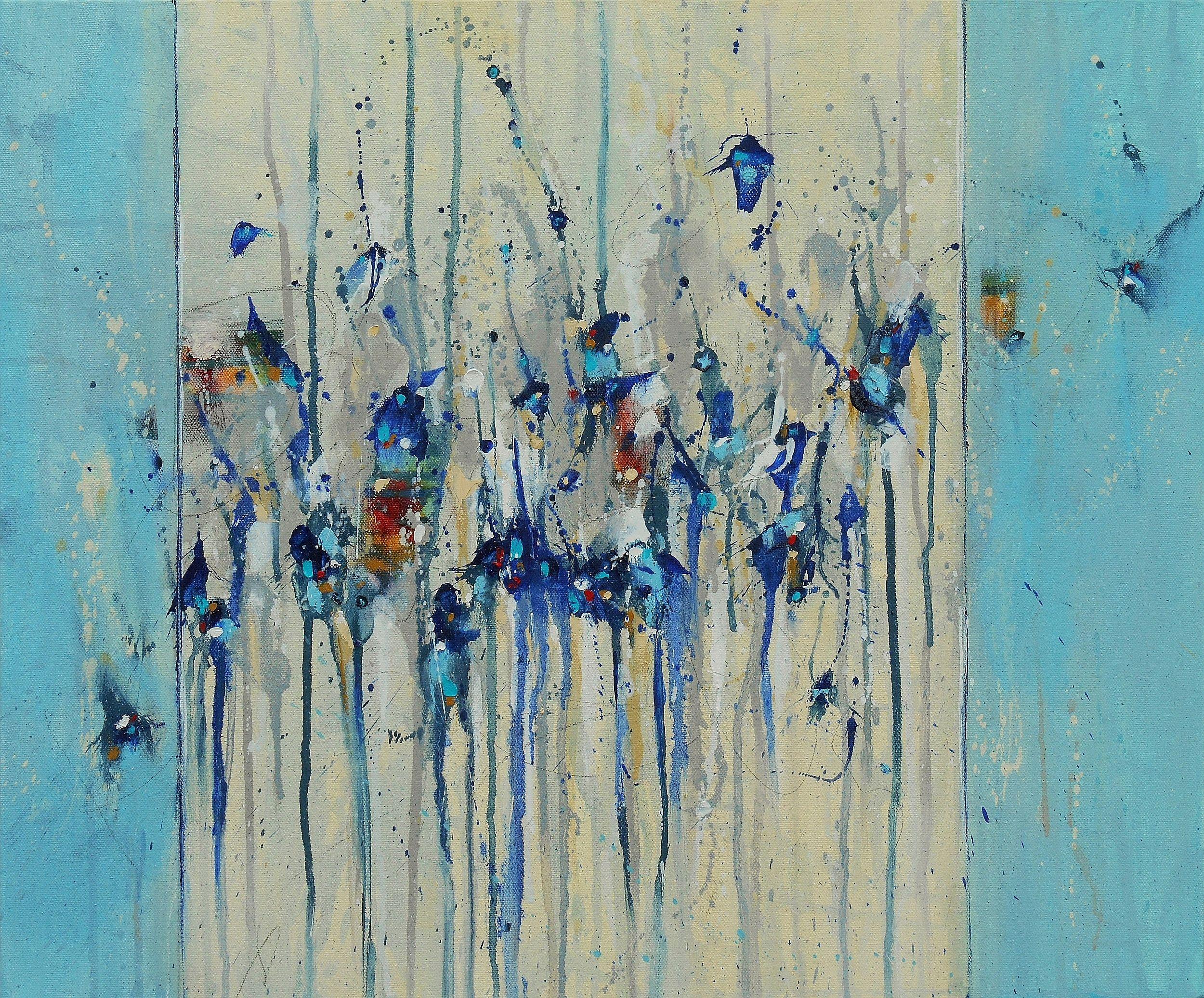 Abstract Painting de Cynthia  Ligeros - Espectáculo de fantasía, Pintura, Óleo sobre lienzo