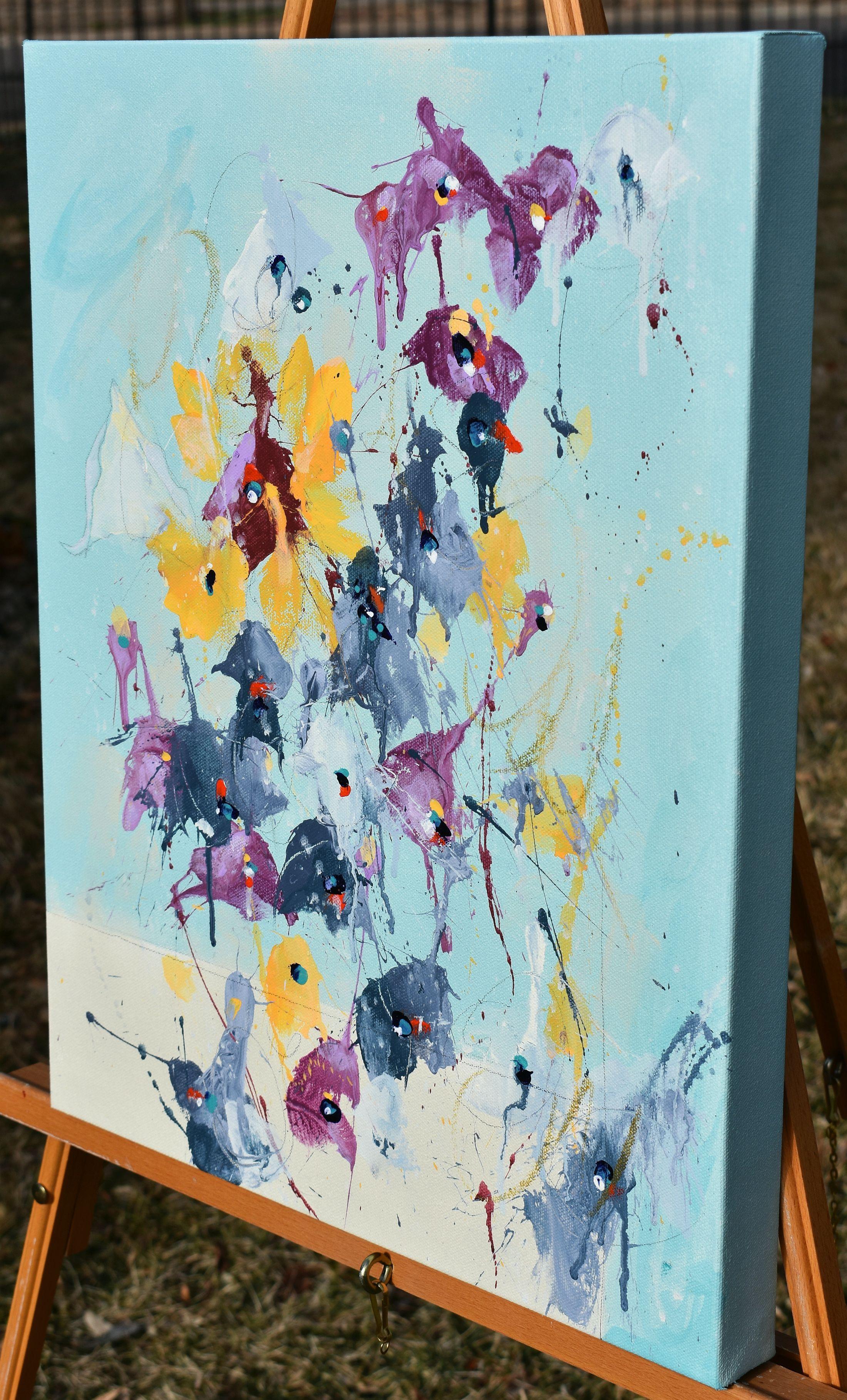 Sogni di primavera, Pittura, Acrilico su tela - Painting di Cynthia  Ligeros