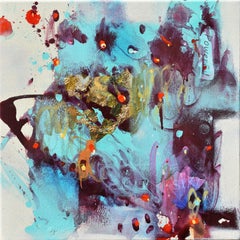 Star Dew - Abstrakte Kunst - 12 x 12 IN, Gemälde, Acryl auf Leinwand