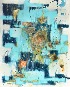 Storm Moon Rising - Abstrakte Kunst - 24 x 30 IN, Gemälde, Acryl auf Leinwand