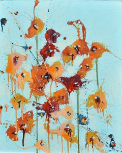 Sommerblüten, Gemälde, Acryl auf MDF-Tafel