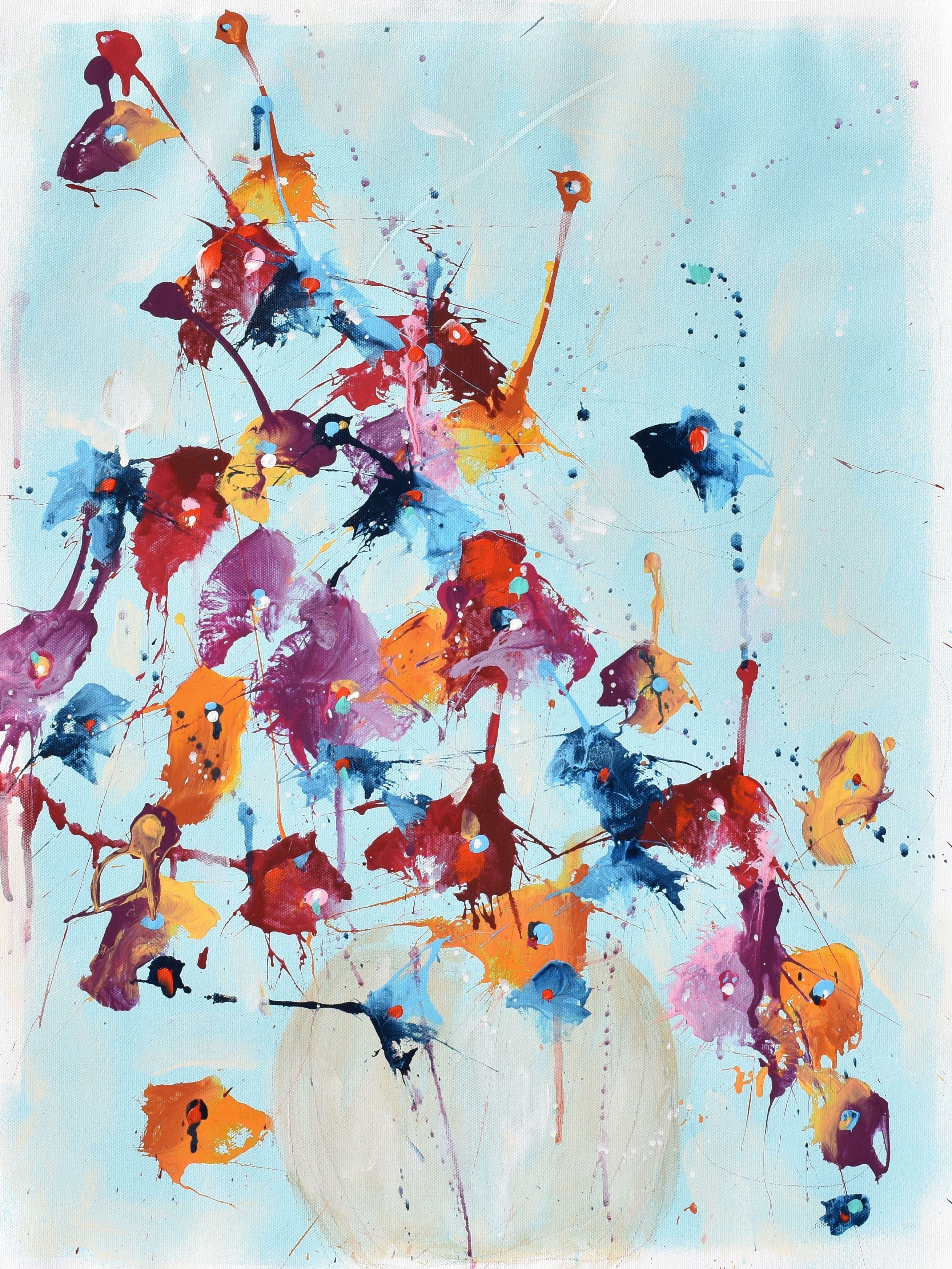 Cynthia  Ligeros Abstract Painting - Sunrise In Bloom, Painting, Acrylic on Canvas