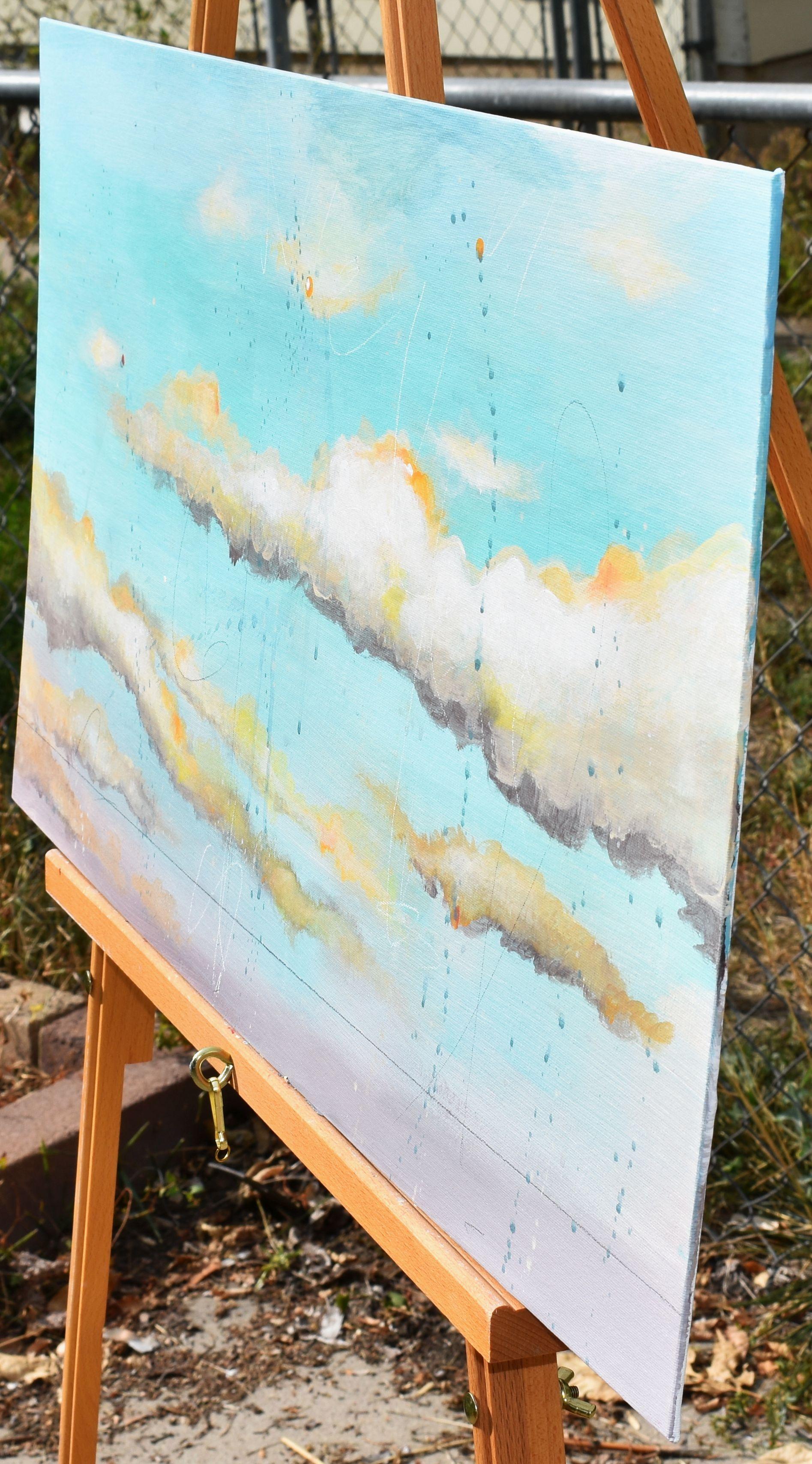 Donde Vuela El Halcón - Arte Abstracto - 30 x 15 IN, Pintura, Acrílico sobre MDF Pan - Painting Impresionista de Cynthia  Ligeros