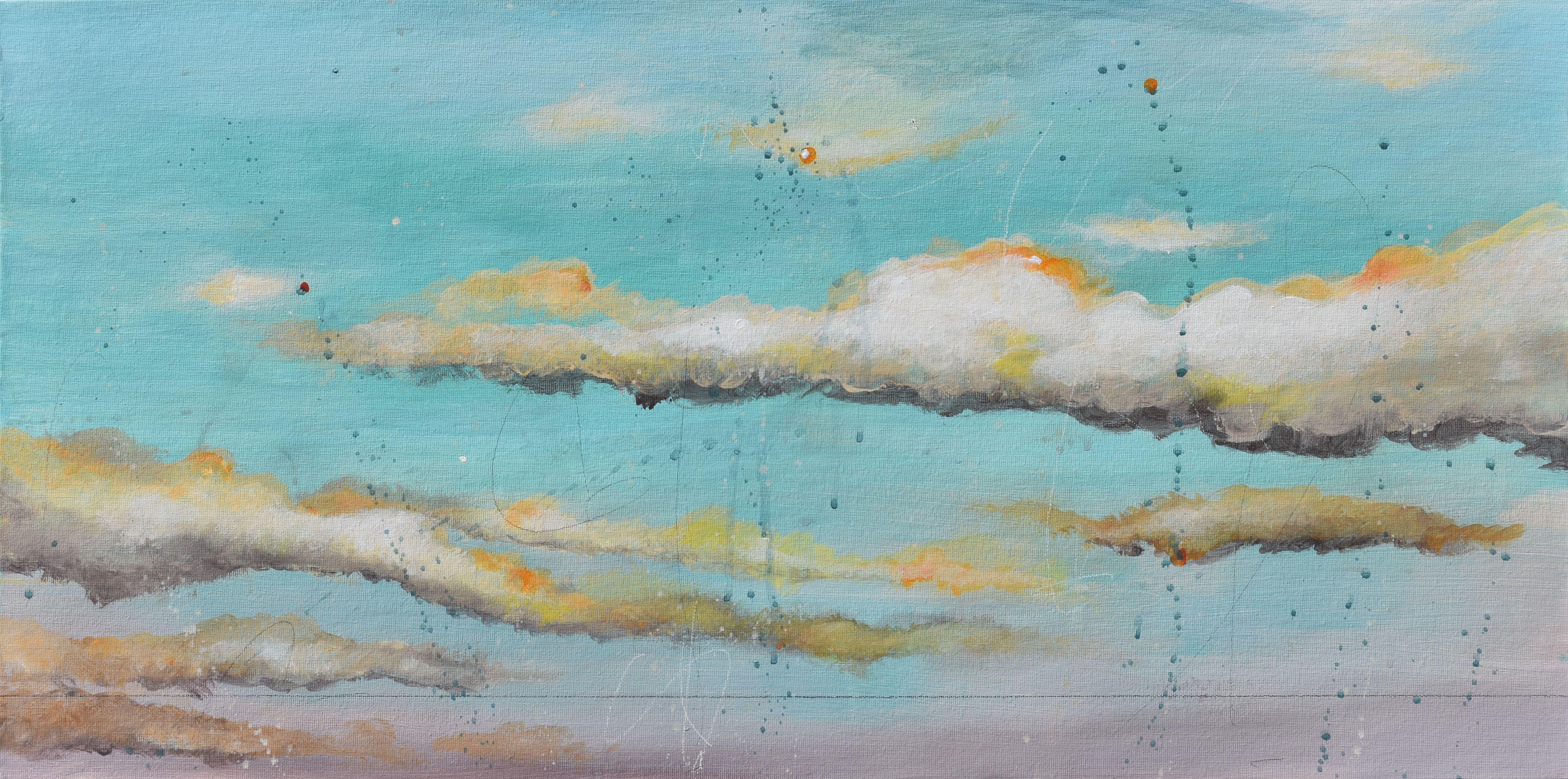 Donde Vuela El Halcón - Arte Abstracto - 30 x 15 IN, Pintura, Acrílico sobre MDF Pan - Painting de Cynthia  Ligeros