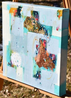 Murmures du ciel d'hiver, peinture, acrylique sur toile