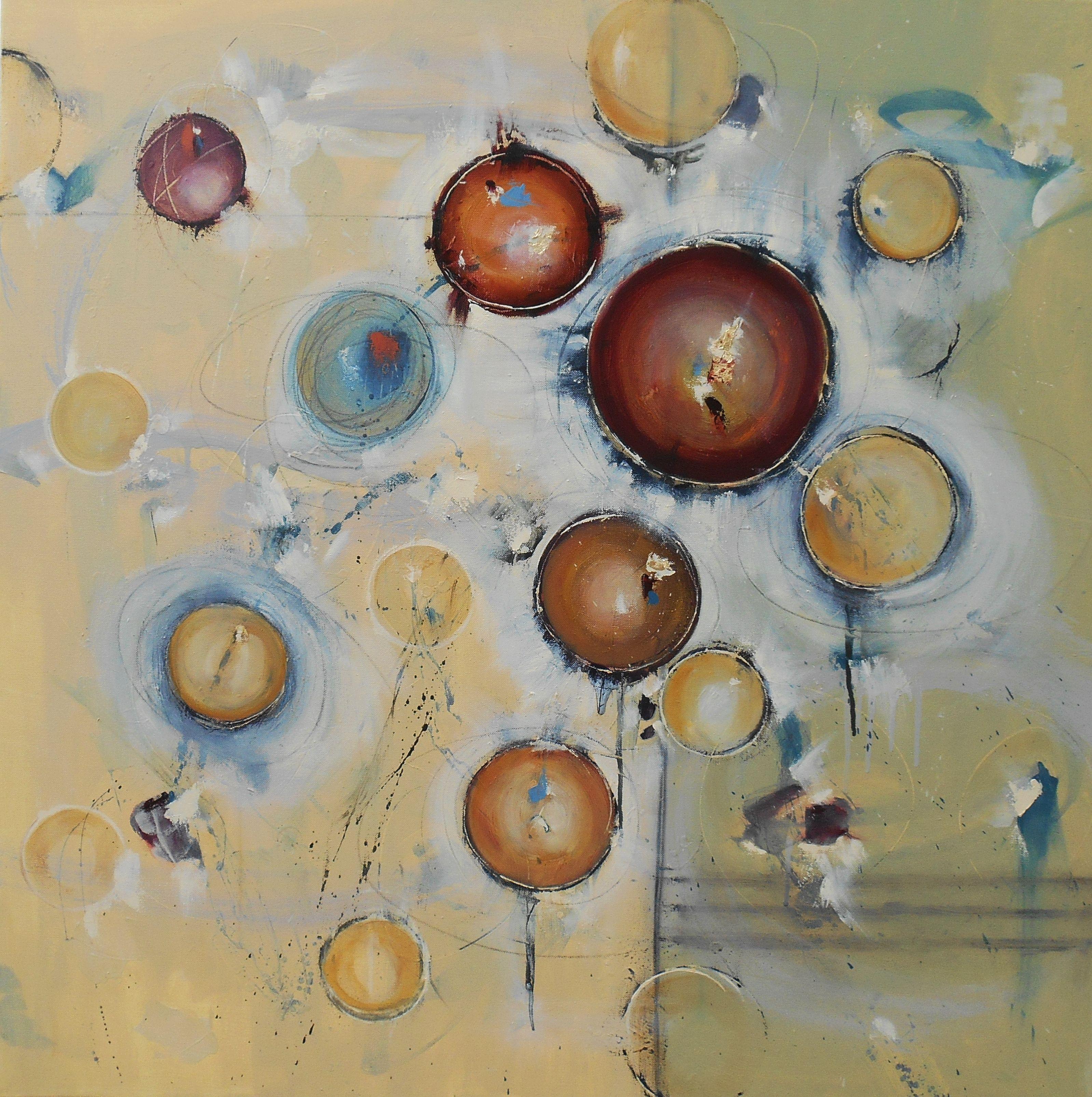 Octubre silencioso, Técnica mixta sobre lienzo - Mixed Media Art de Cynthia Ligeros