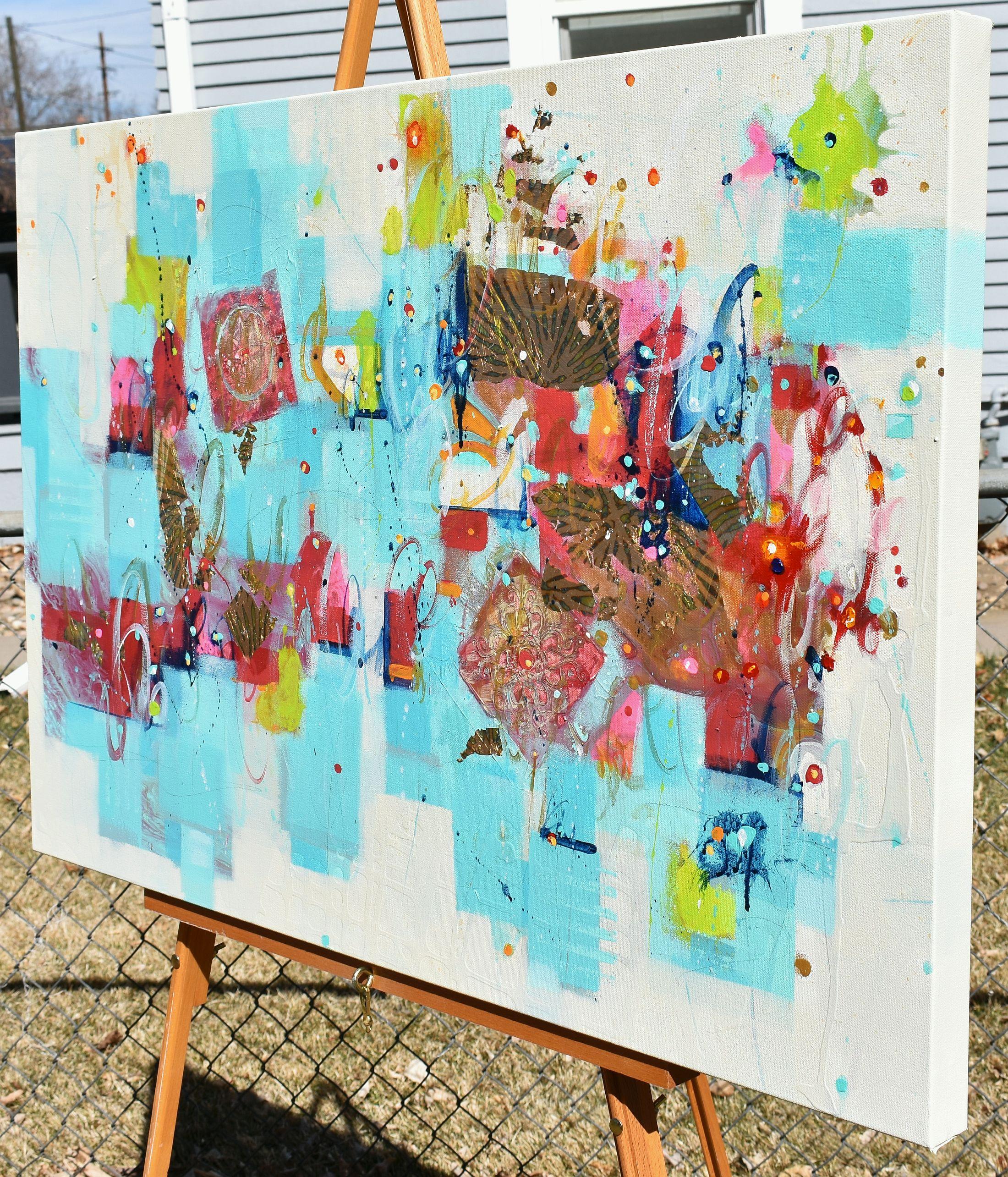 Huellas del Tiempo, Pintura Abstracta - Mixed Media Art Abstracto de Cynthia Ligeros