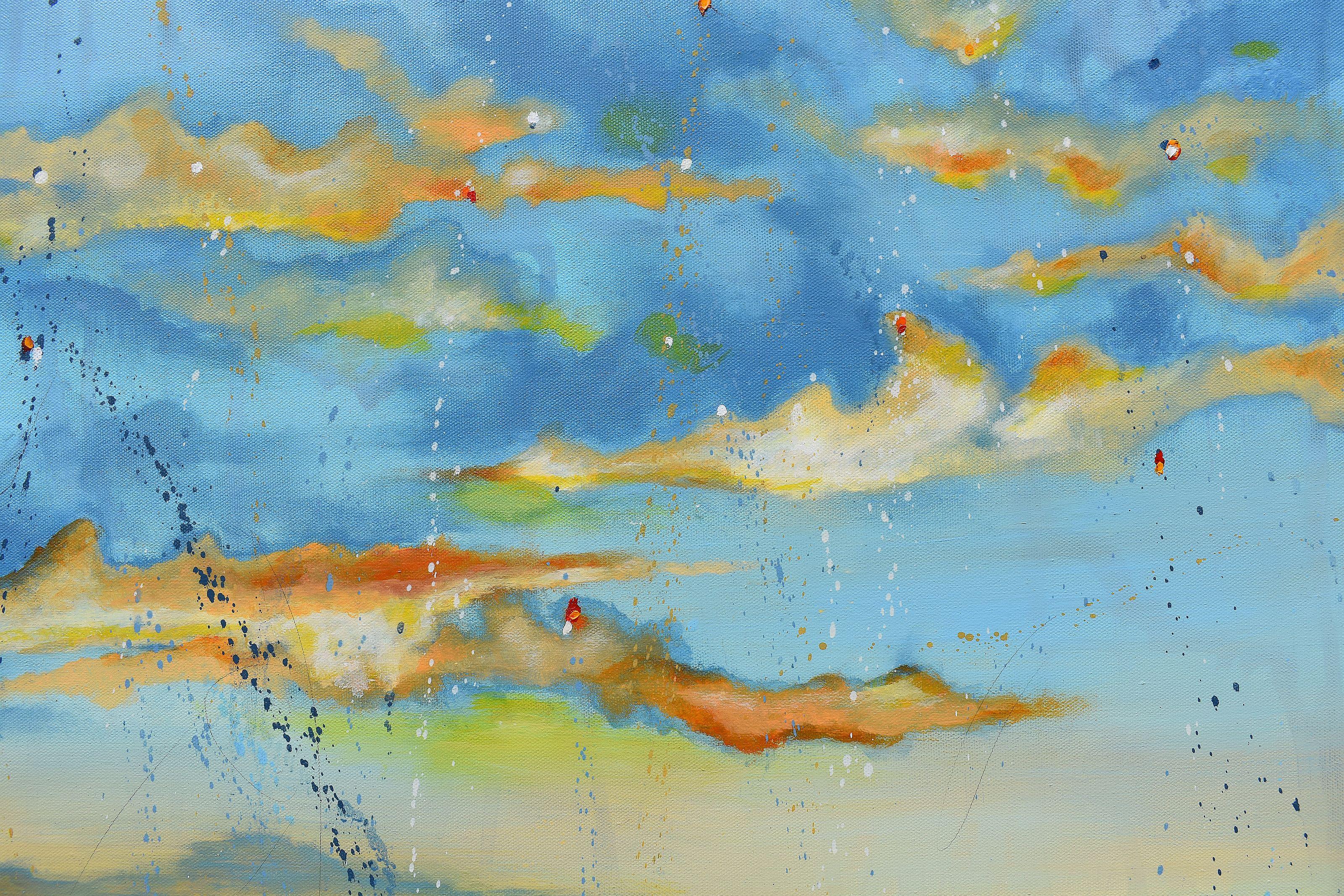 Tutti i tuoi sogni, pittura a olio astratta - Painting Astratto di Cynthia Ligeros