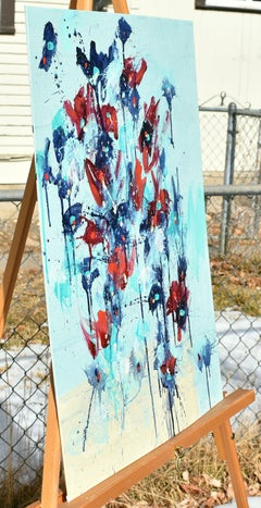 San Valentino blu, Pittura astratta