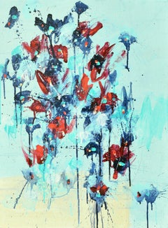 Peinture abstraite, Jour de Saint-Valentin Bleu