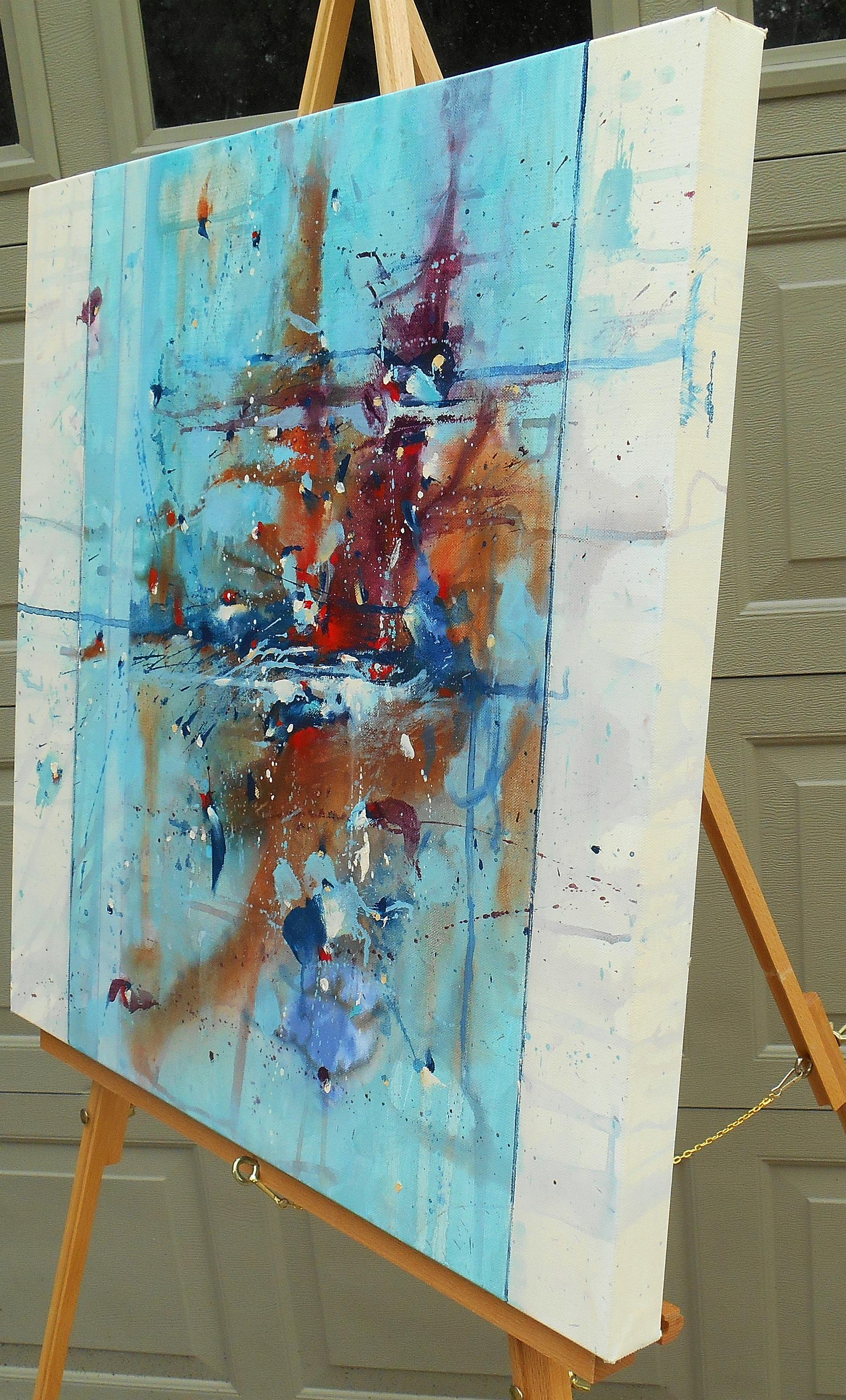 Chasing Secrets, Abstraktes Ölgemälde – Painting von Cynthia Ligeros