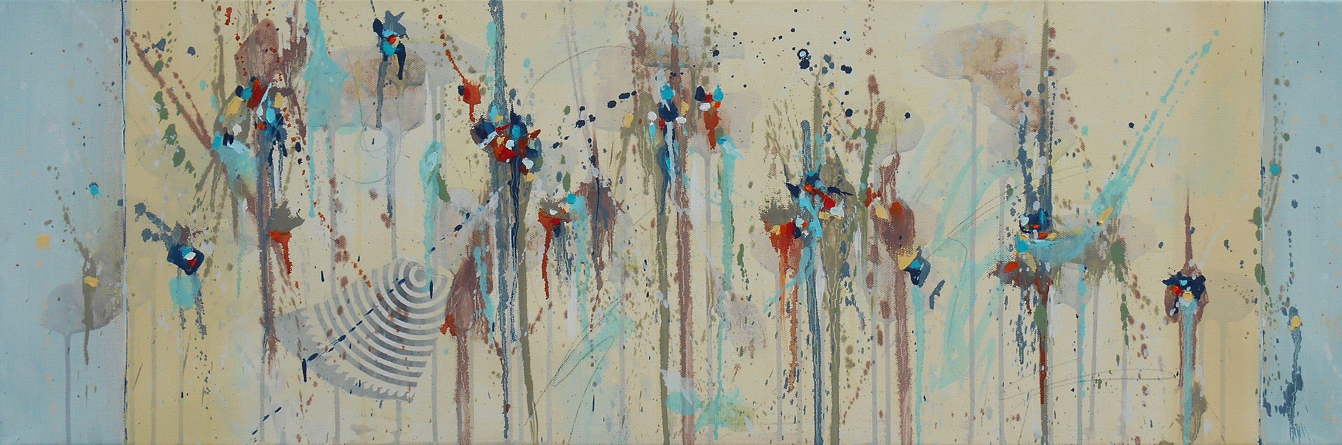 Cynthia Ligeros Abstract Painting - Circus of Invention, Abstract Oil Painting
