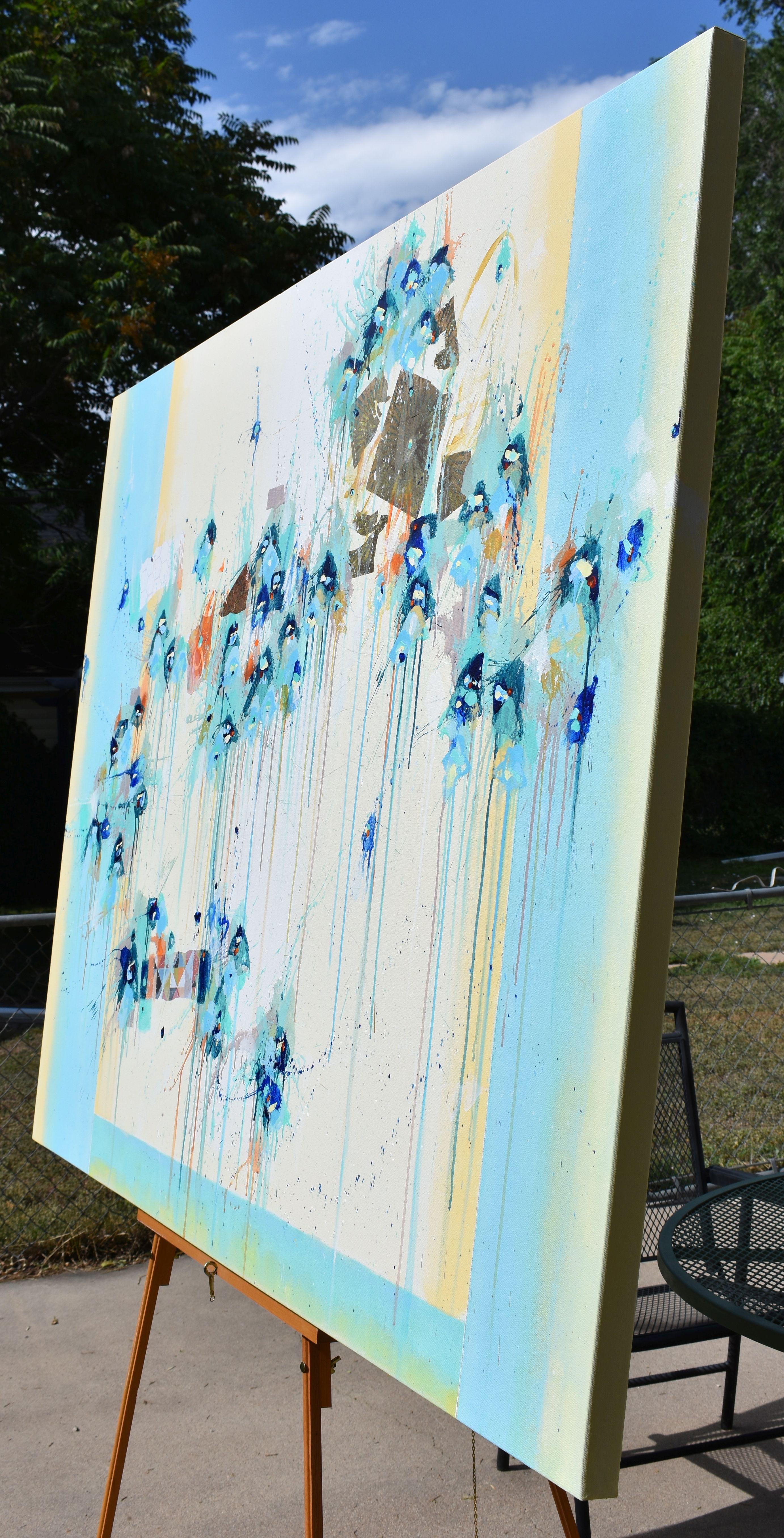 Dancing on the Edge of the World, Abstract Painting im Angebot 1