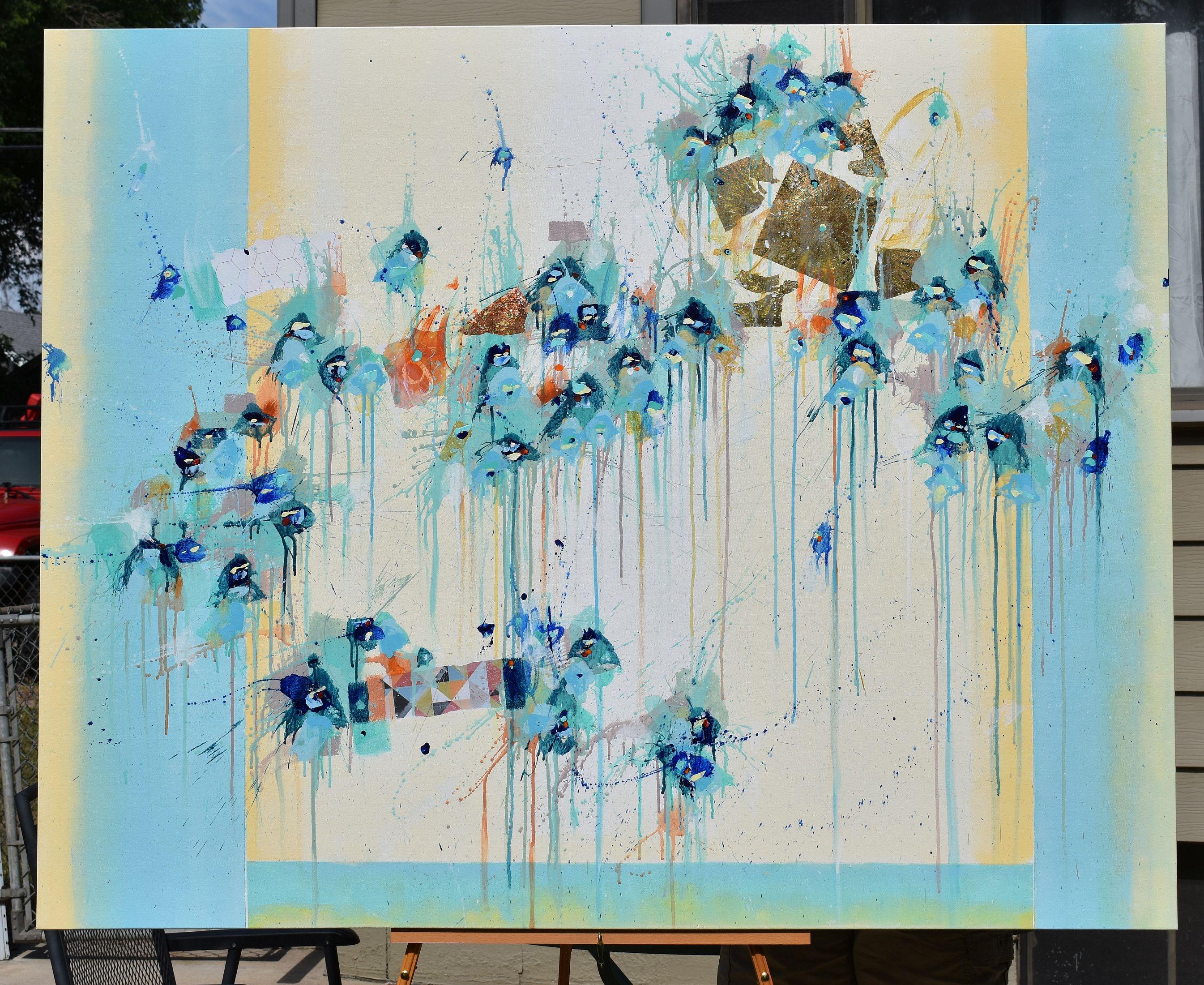 Dancing on the Edge of the World, Abstract Painting im Angebot 2