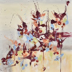 Fleur de Nostalgie (Flower of Longing), peinture à l'huile abstraite