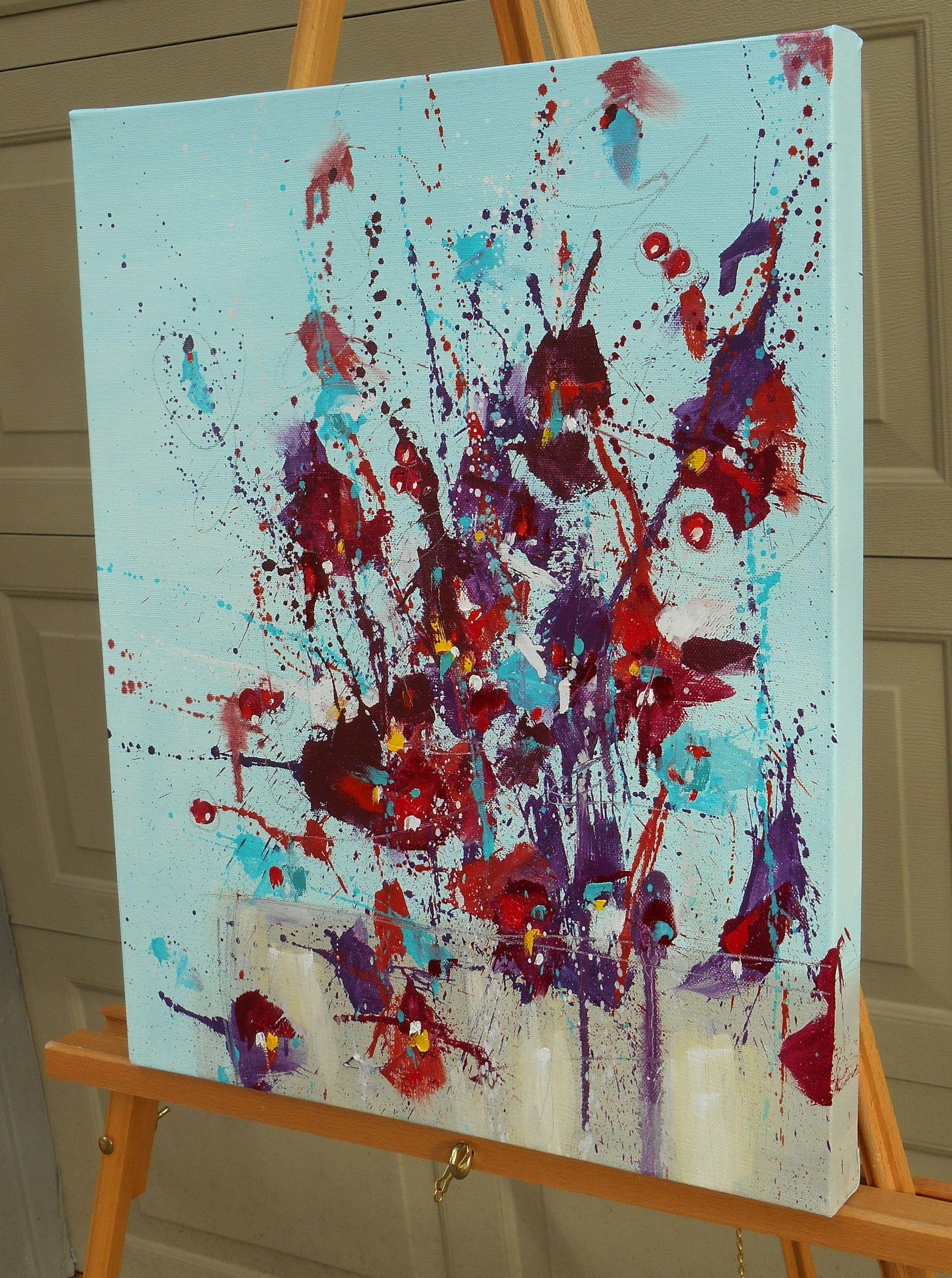 Fleur d'espoir (Flower der Hoffnung), Gemälde, Öl auf Leinwand – Painting von Cynthia Ligeros