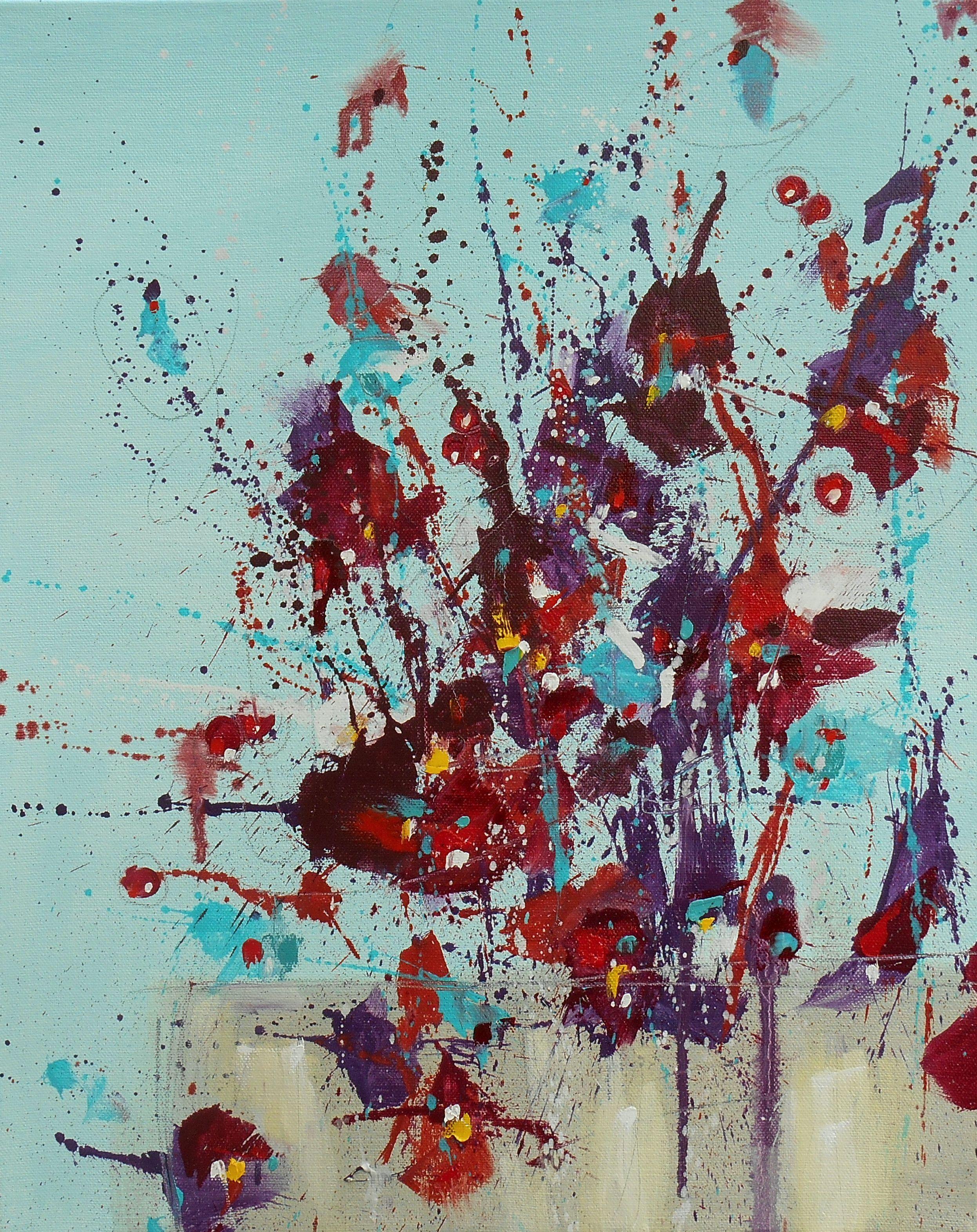 Fleur d'espoir (Flower of Hope), Peinture, Huile sur Toile
