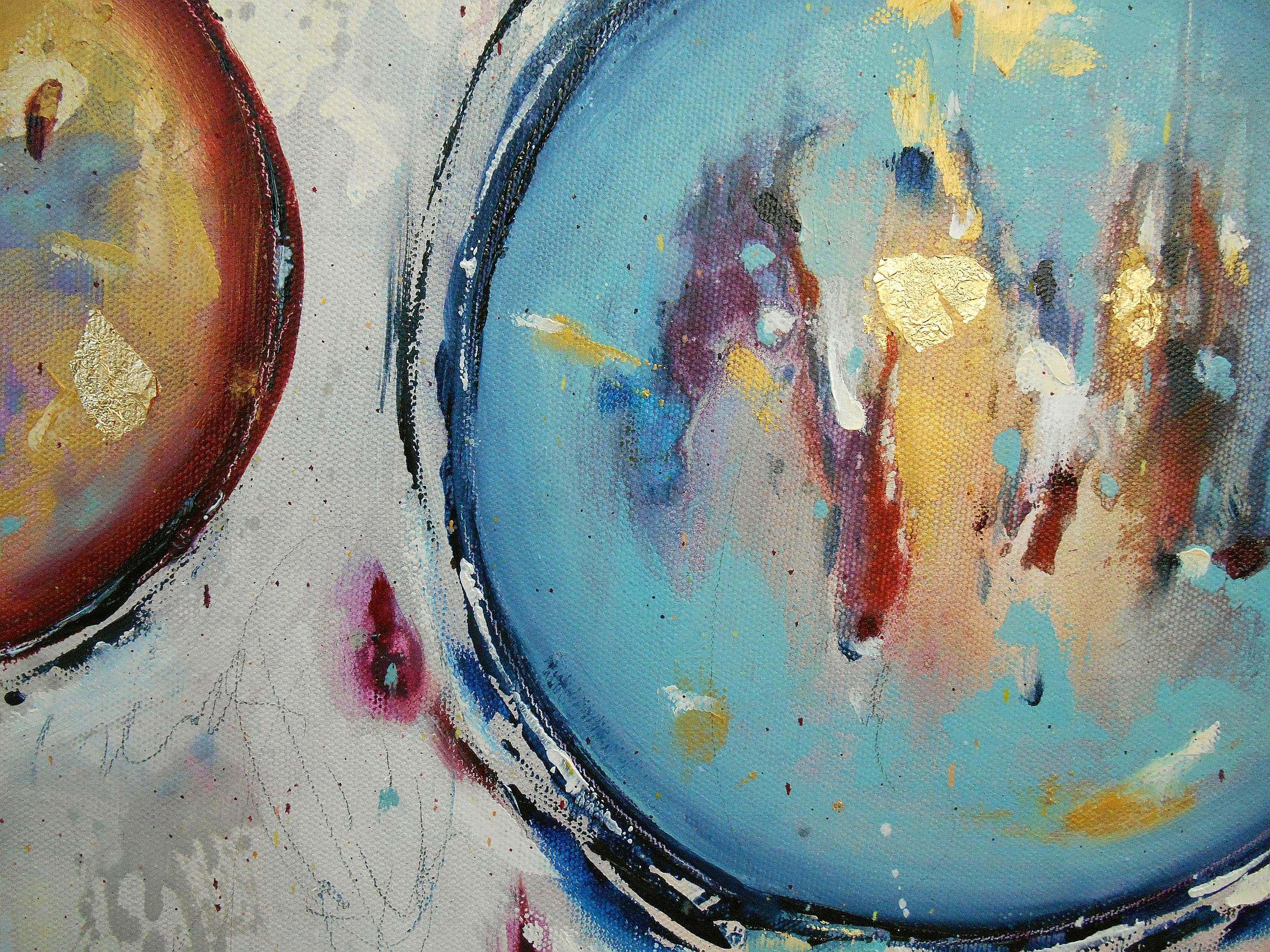 In You finden Sie (Grau), Abstract Painting, von Cynthia Ligeros