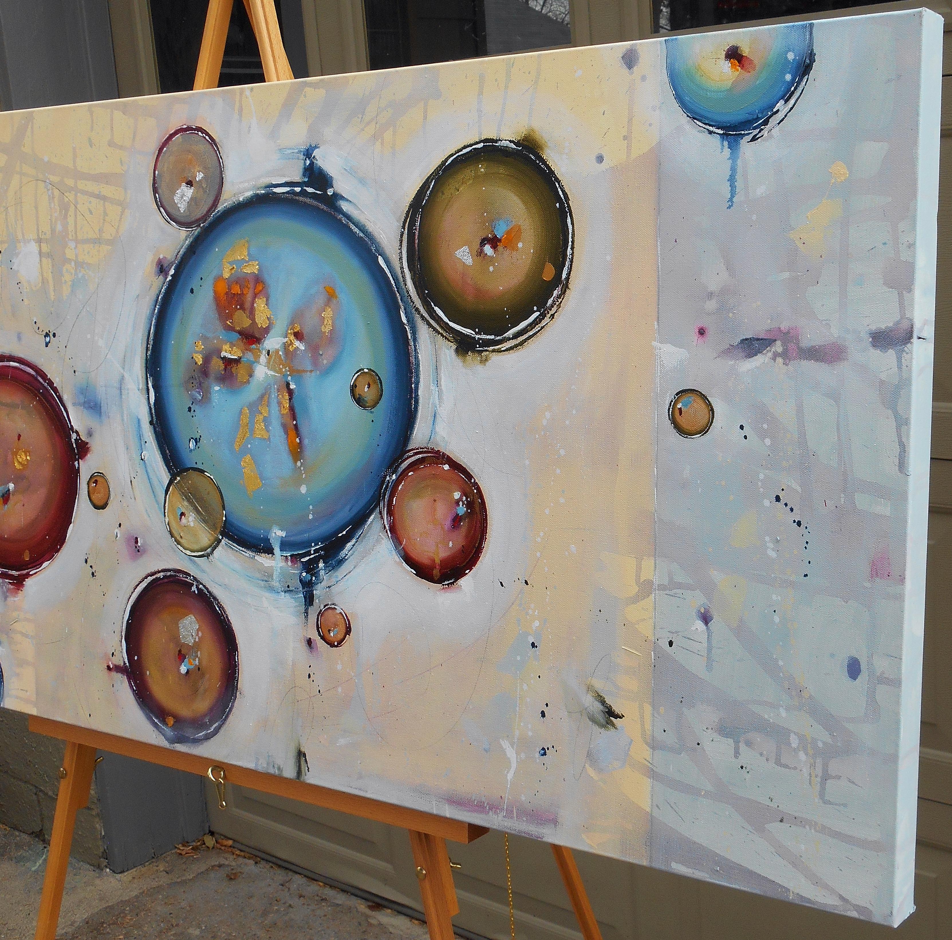 Zu haltende Versprechen, Abstraktes Ölgemälde – Painting von Cynthia Ligeros