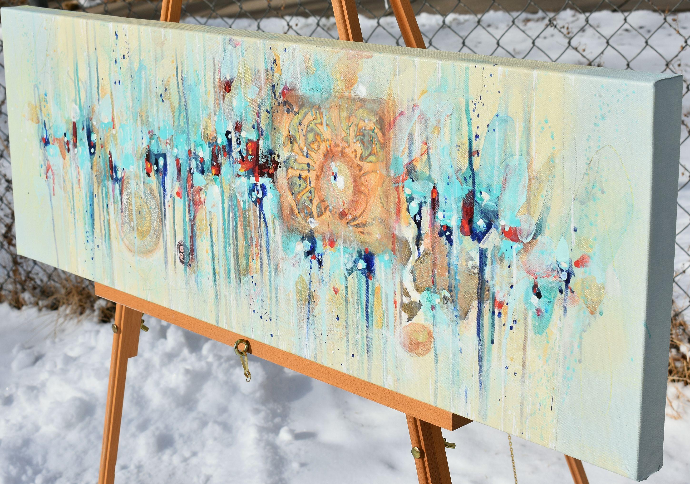Ritorno all'innocenza, Pittura astratta - Painting di Cynthia Ligeros