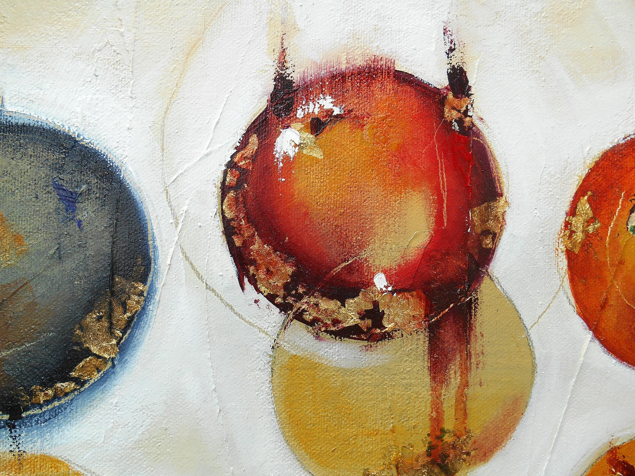 Cieli di settembre - Abstract Painting Marrone di Cynthia Ligeros