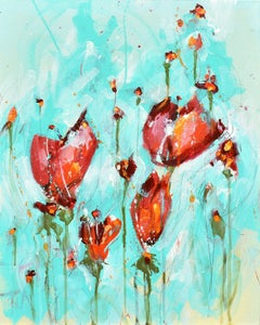 Symphony of the Tulips, Painting, Acrylic on MDF Panel
