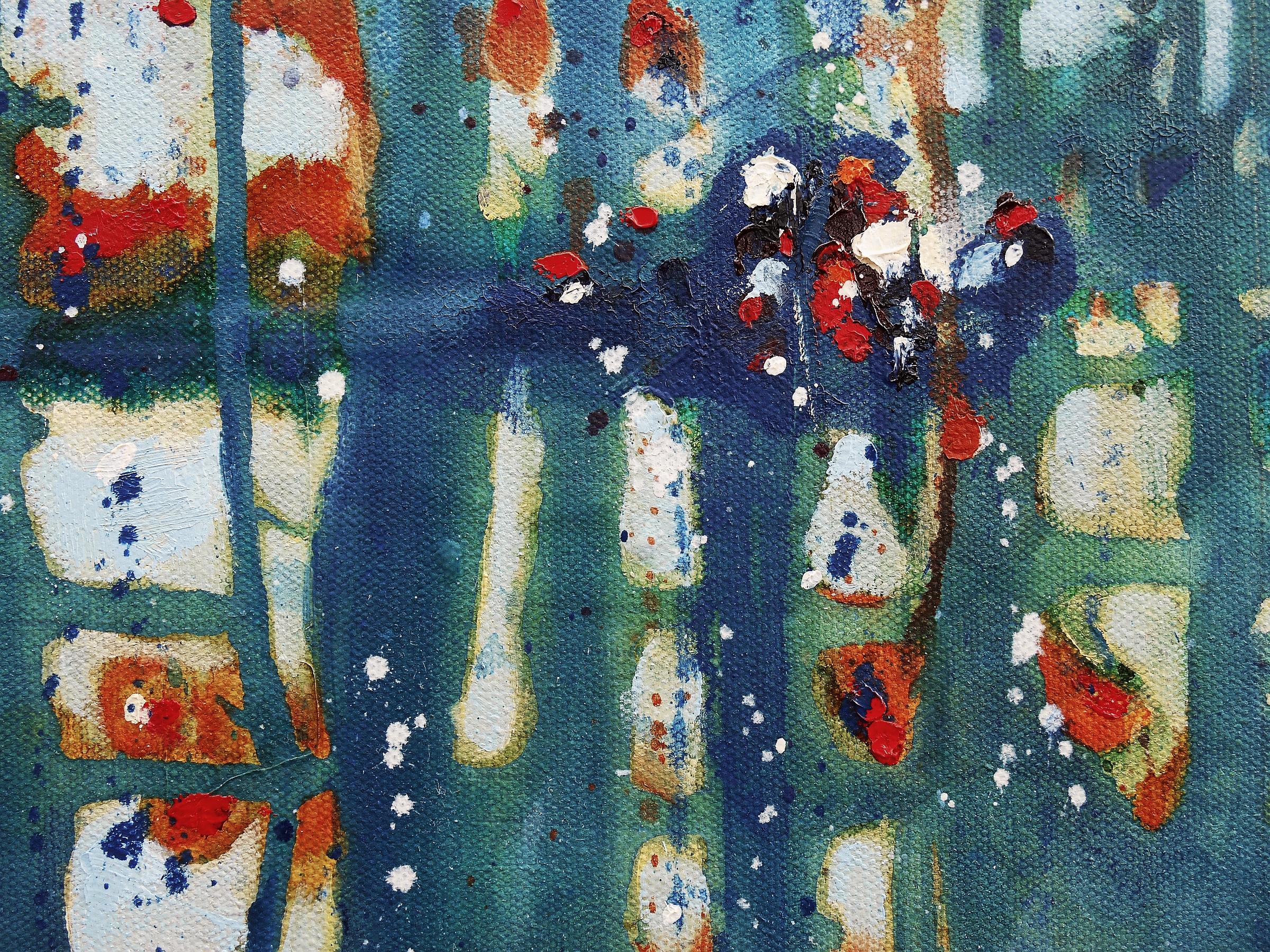 La meilleure heure - Marron Abstract Painting par Cynthia Ligeros
