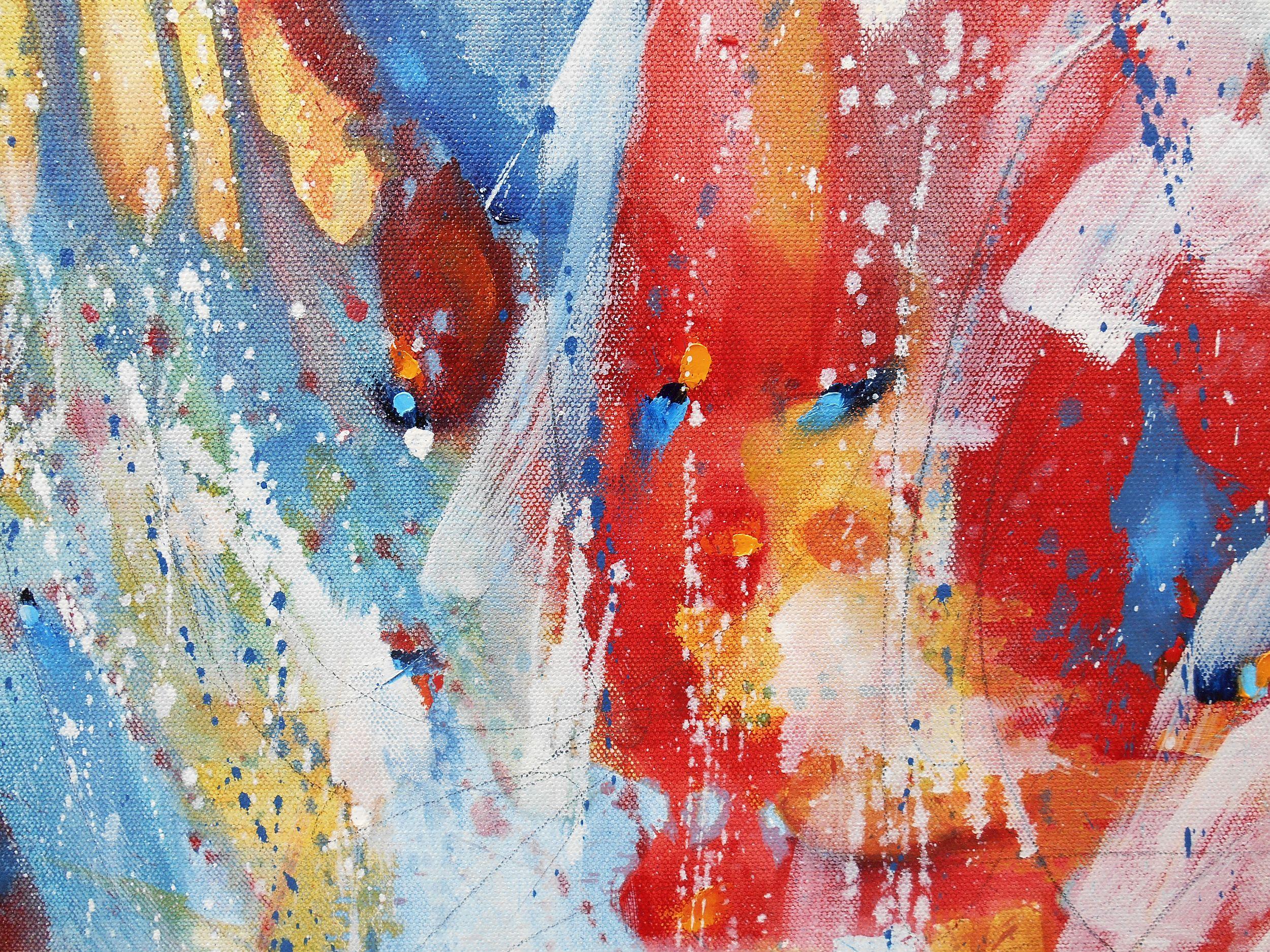 Walking On Stars, Abstract Oil Painting For Sale 1
