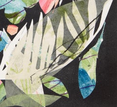 Ipanema, Botanical,  Floral, Mixed Media, Work on Paper, Flowers, colorful