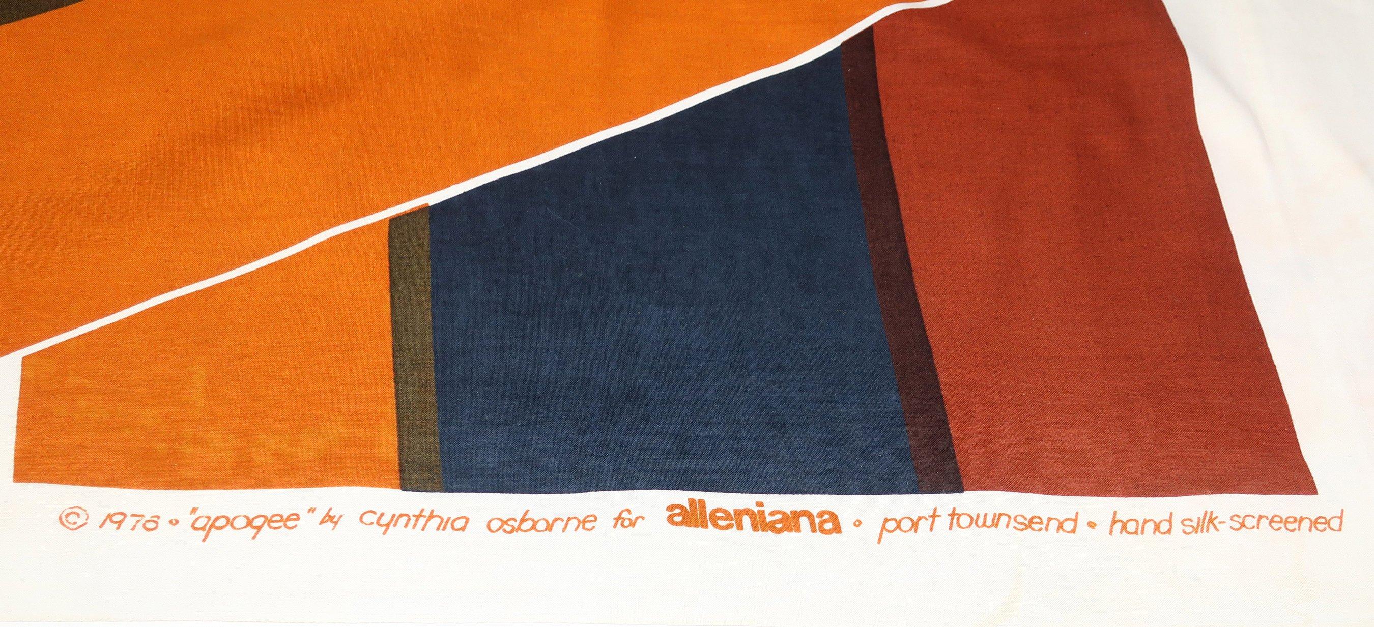 Cynthia Osborne “Apogee” Screen Print for Alleniana, 1976 In Good Condition For Sale In Brooklyn, NY