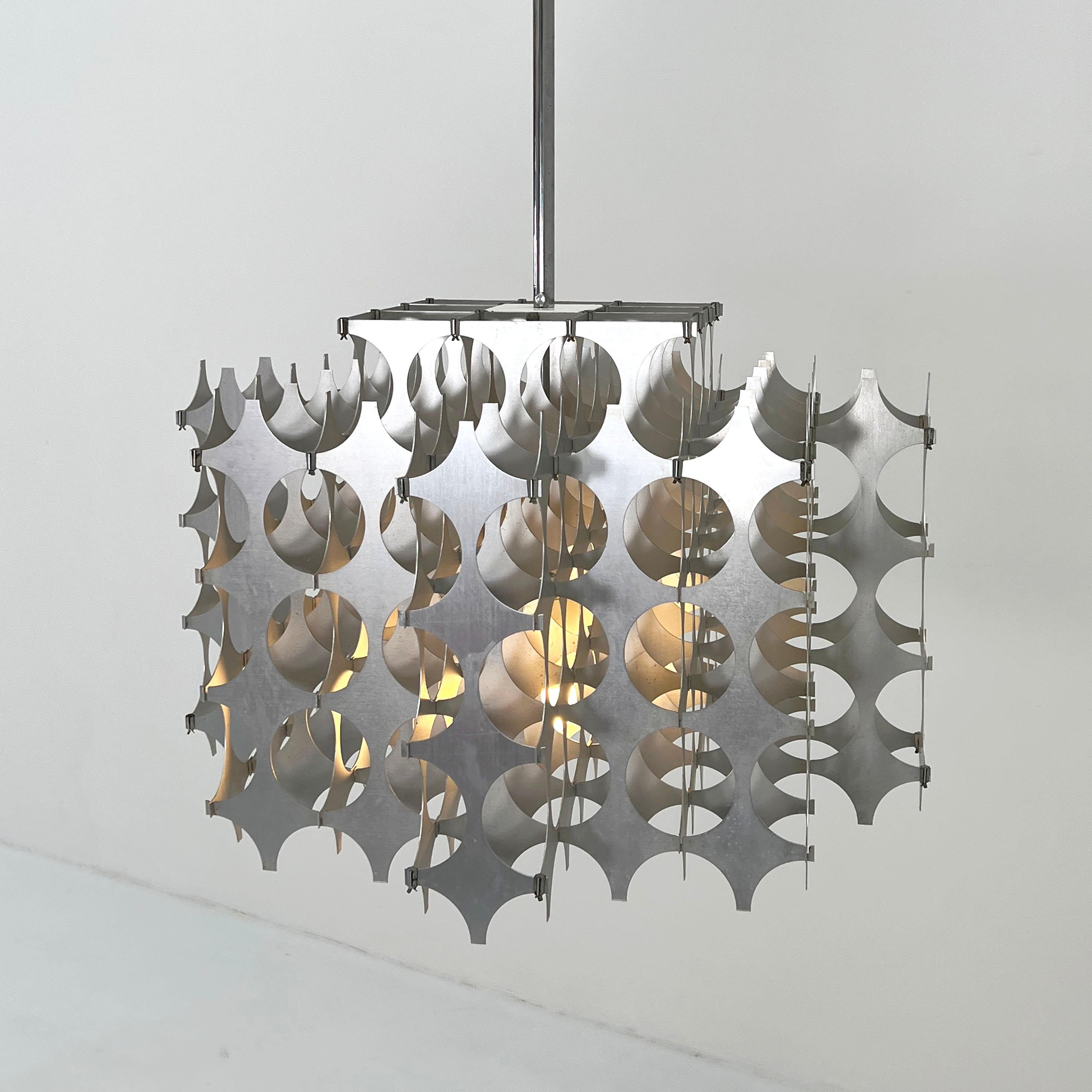 Alluminio Lampada a sospensione Cynthia di Mario Marenco per Artemide, anni '60