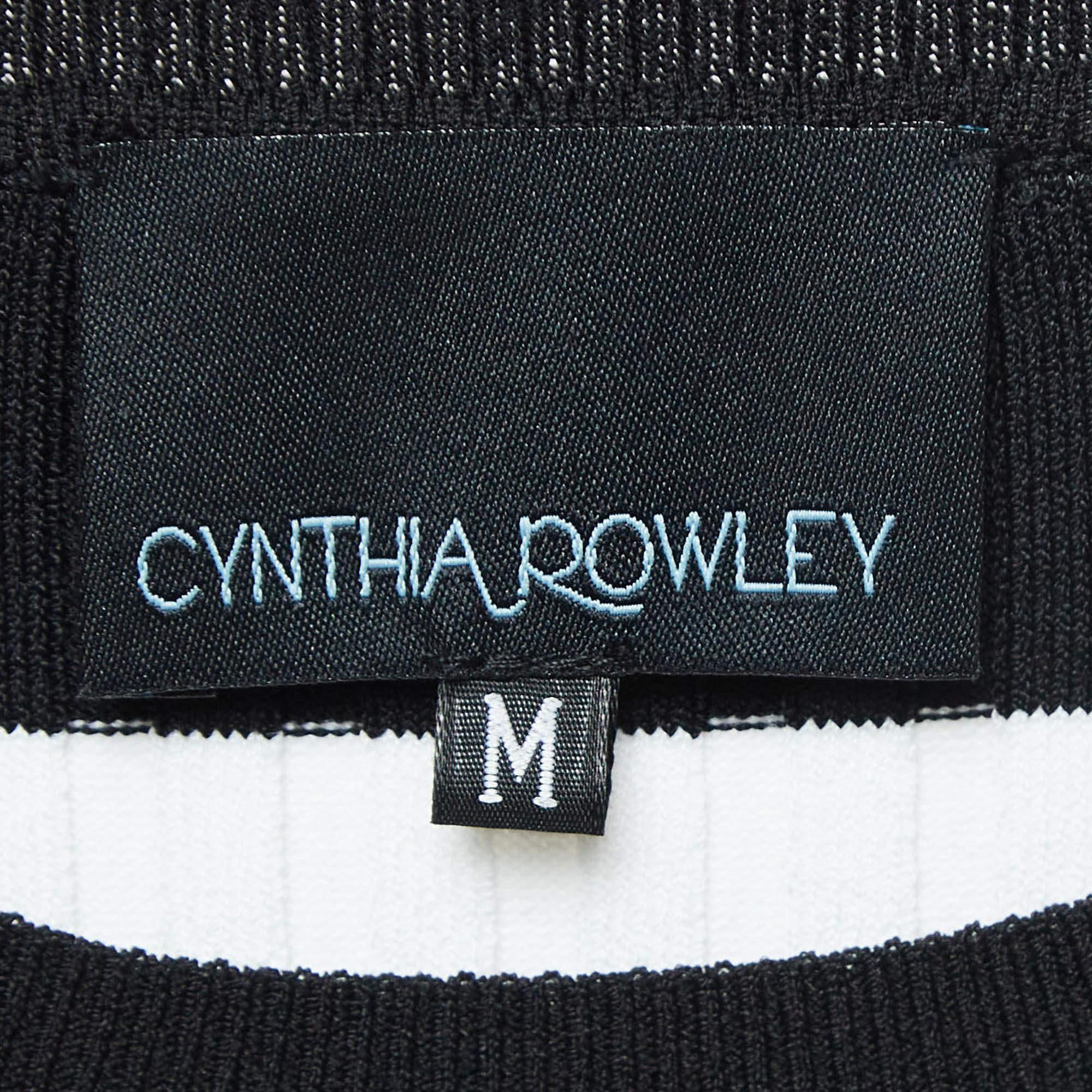Cynthia Rowley Maglione a maniche intere a righe bianco/nero M. In condizioni buone in vendita a Dubai, Al Qouz 2