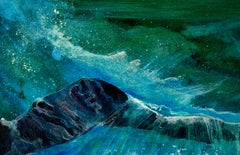 "Engulfed" - Paysage marin turquoise de Cynthia Sachse Prewitt