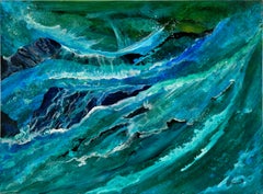 Vintage "Engulfed" - Turbulent Seascape by Cynthia Sachse Prewitt