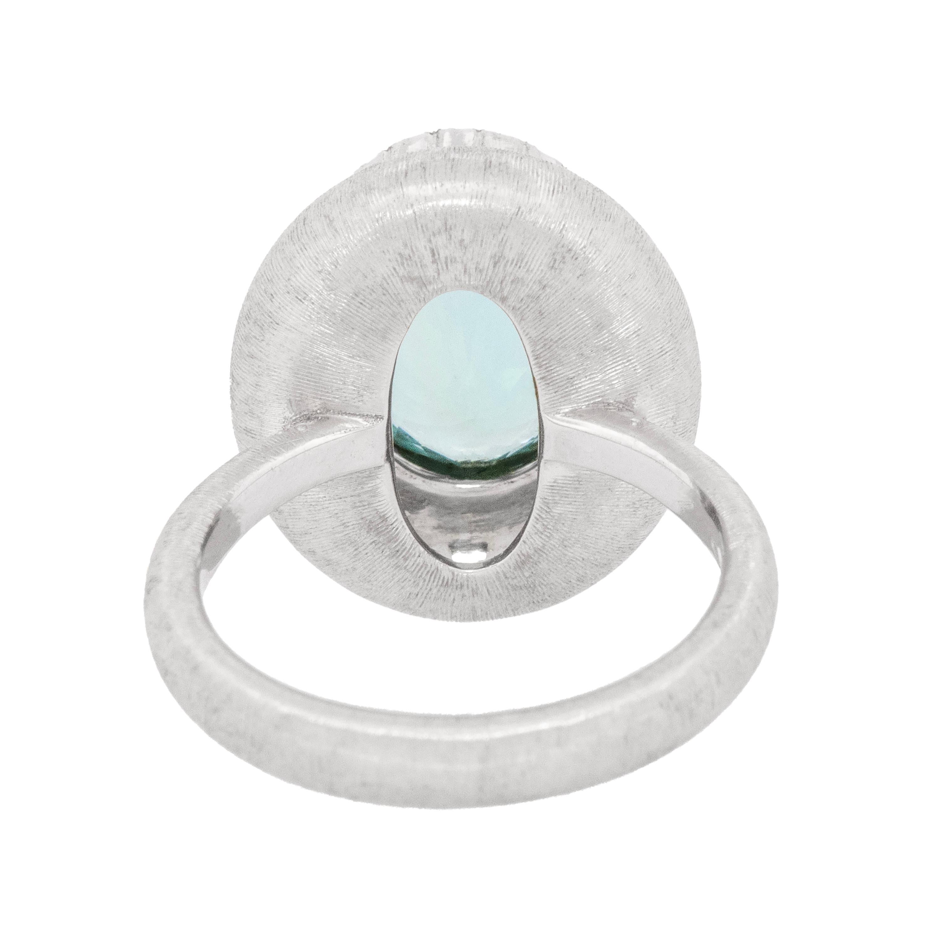 5.80ct Aquamarine in 18kt Gold Ring, Handmade in Florence, Italy For Sale 1