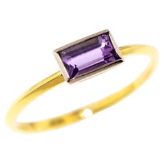 Anillo Paloma Cynthia Scott de tanzanita rosa púrpura fantasía, 18 quilates y platino