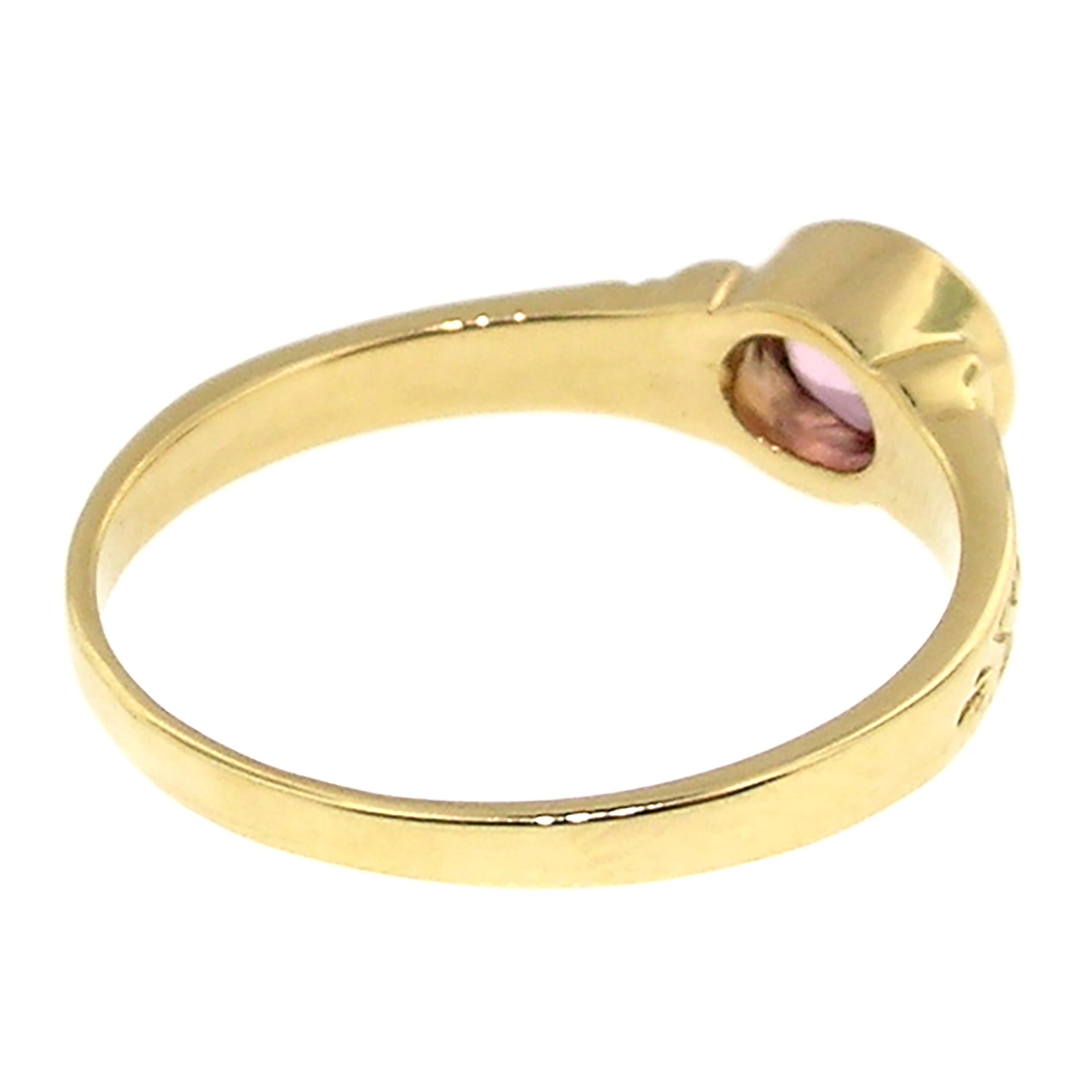 Women's Cynthia Scott Pink Topaz in 18kt Gold Cassandra Ring For Sale