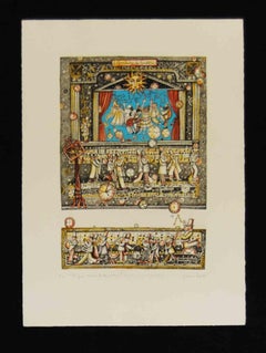 Il Gran Teatro dei burattini   - Gravure de Cynthia Segato - années 2000