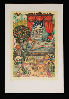 Le Chete Stanze si Aprono ai Sogni - Etching by Cynthia Segato - 1990