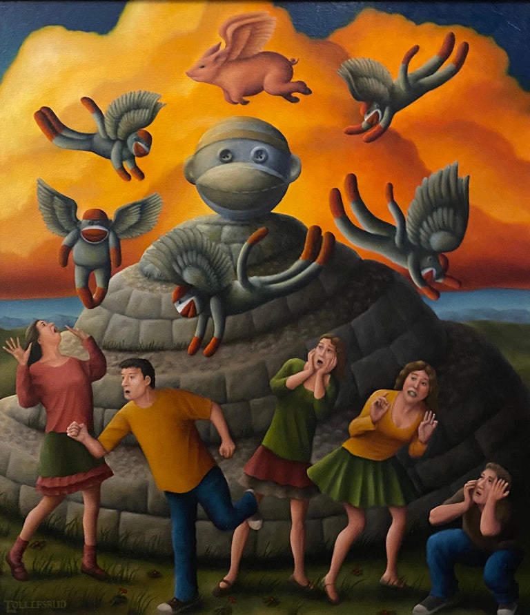 Cynthia Tollefsrud - Dawn of the Flying Sock Monkeys For Sale at 1stDibs