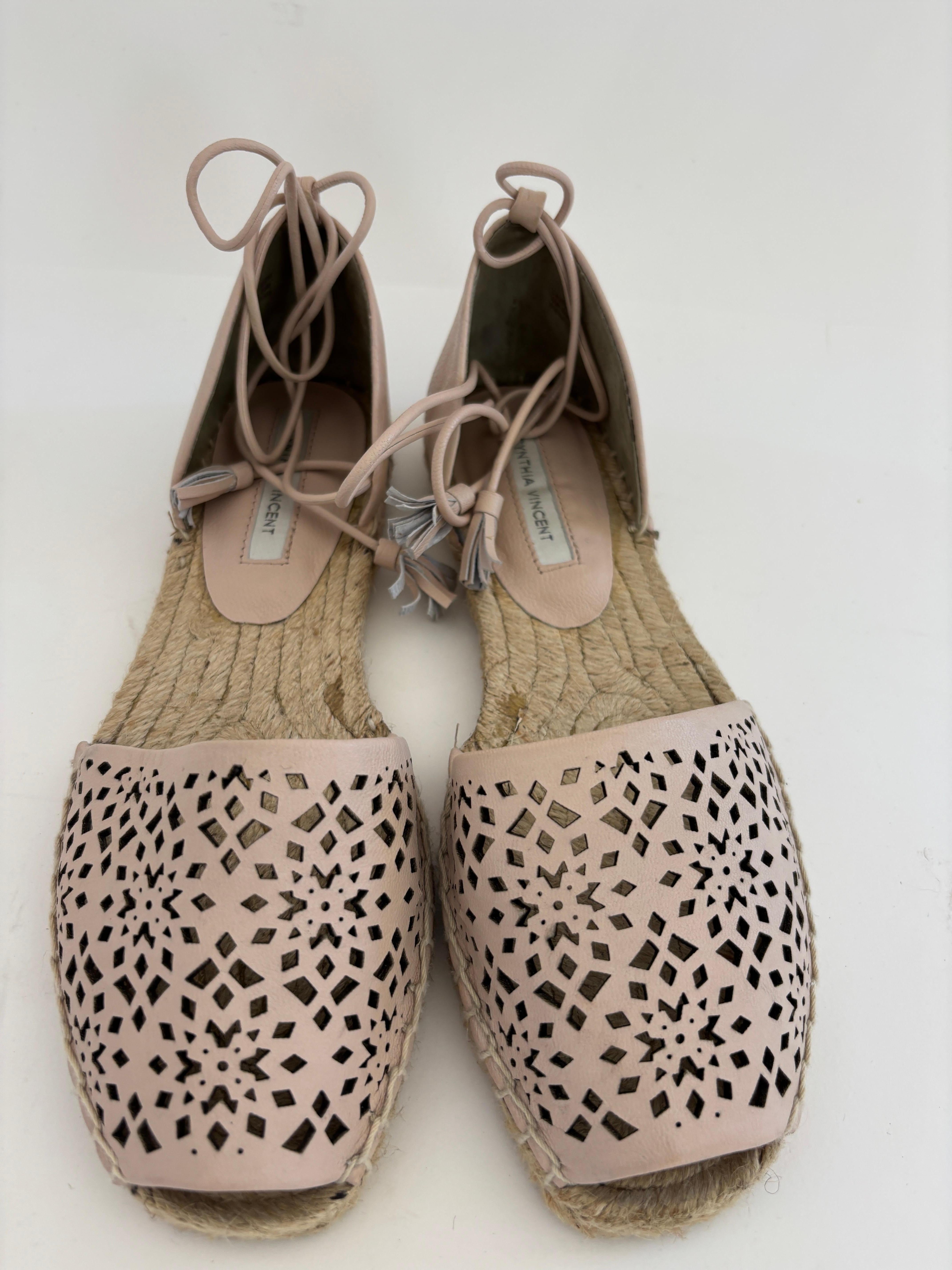 Cynthia Vincent Farie Alpargatas Nude 7.5 Flats Talla 5.5 en venta 7