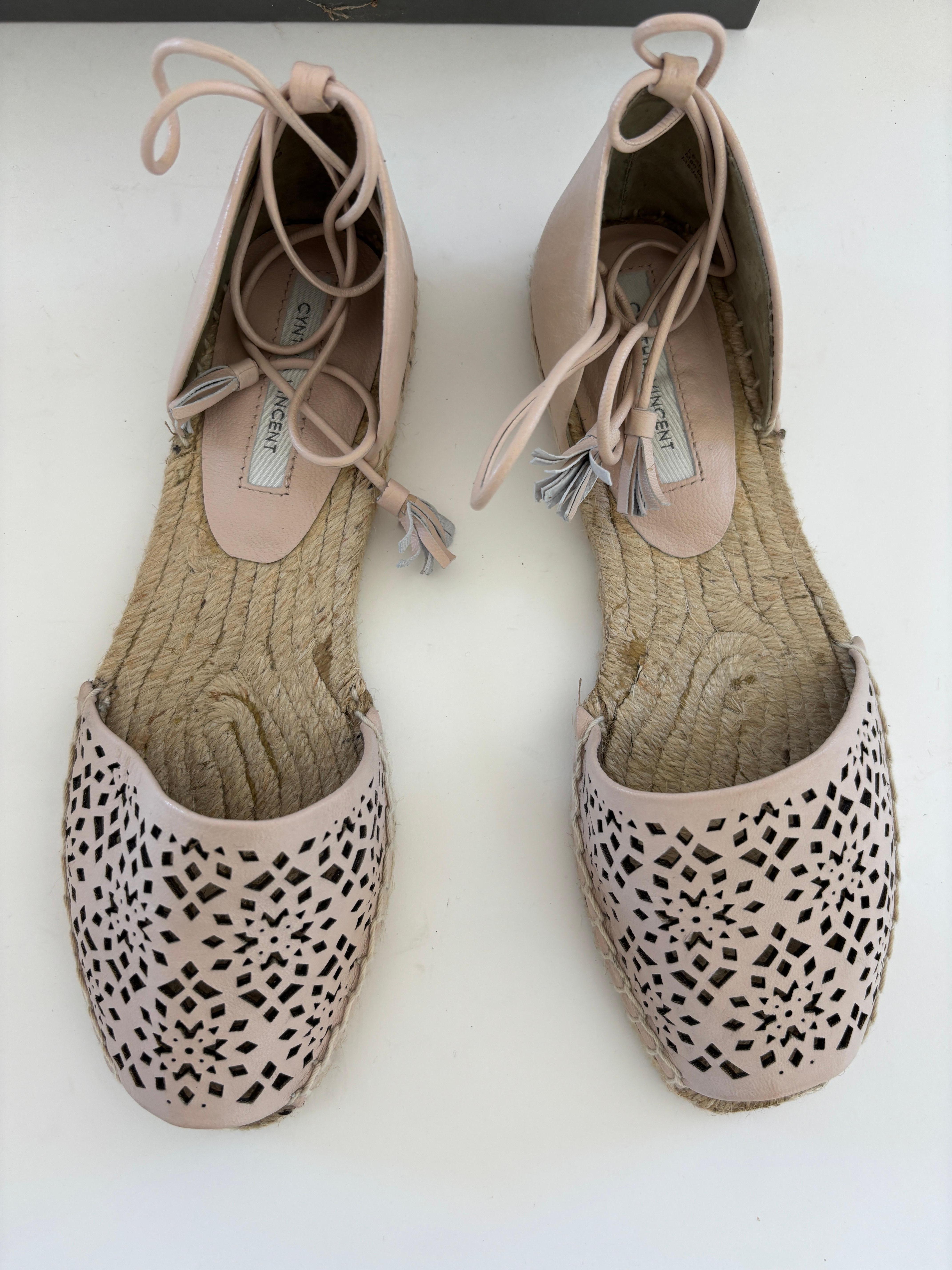 Cynthia Vincent Farie Alpargatas Nude 7.5 Flats Talla 5.5 en venta 3