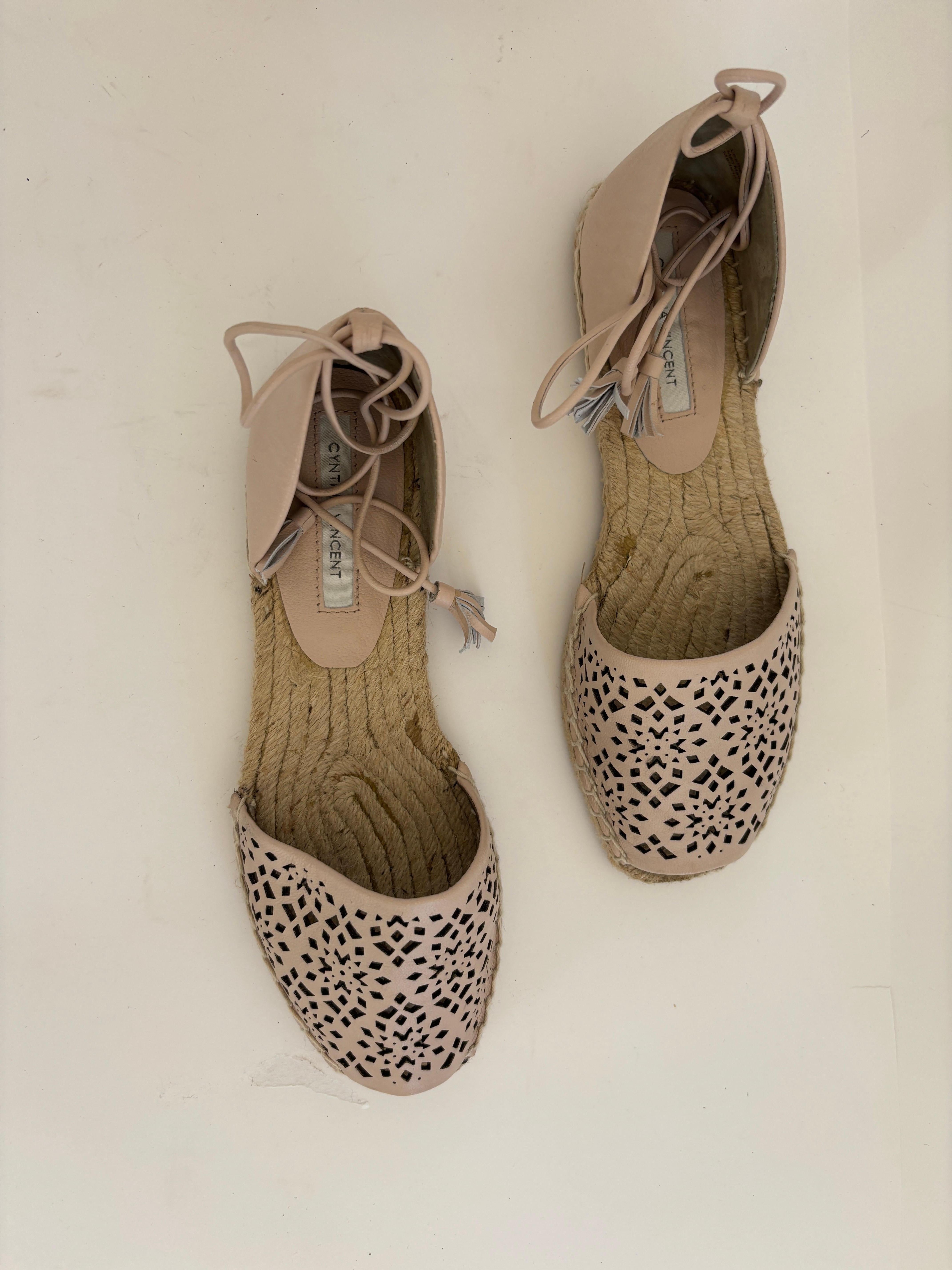 Cynthia Vincent Farie Alpargatas Nude 7.5 Flats Talla 5.5 en venta 4