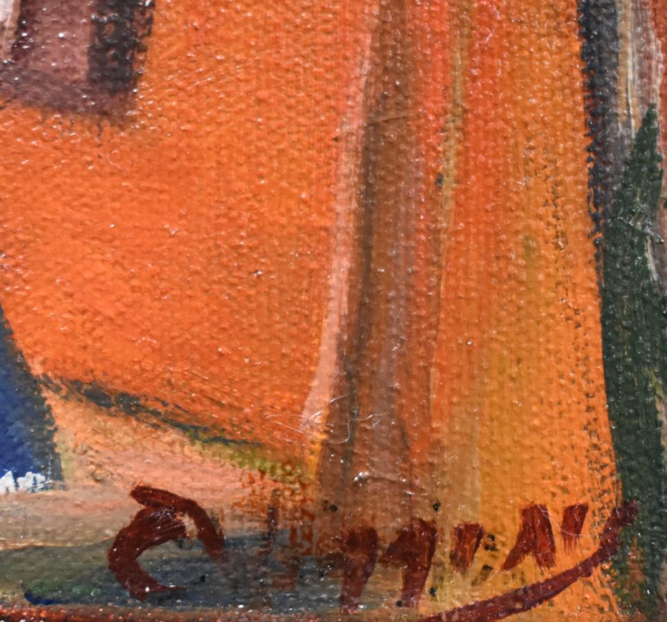 „LAS GOLONDRINAS“ SANTA FE NEUES MEXICO UNFRAMED – Painting von Cynthia Wiggins