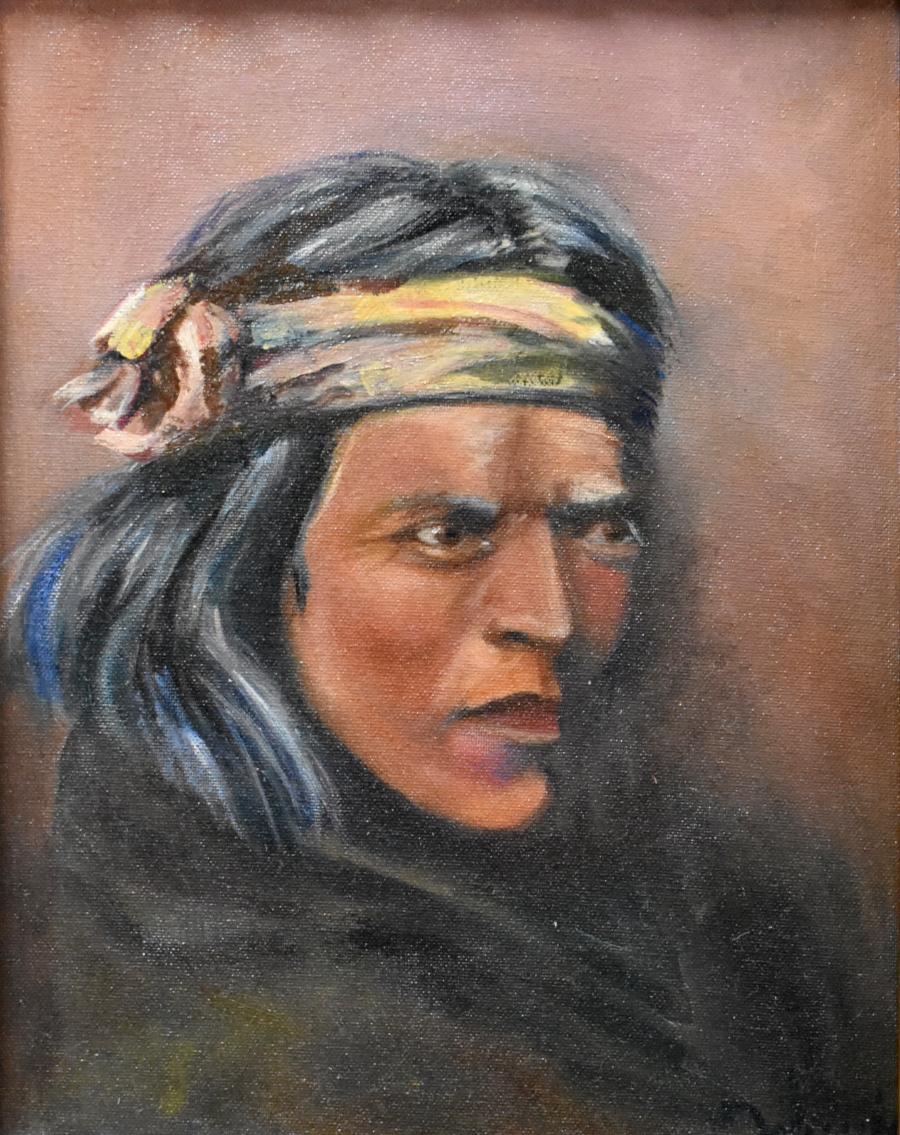 PORTRAIT D'UN INDIEN D'AMÉRIQUE DU NORD 